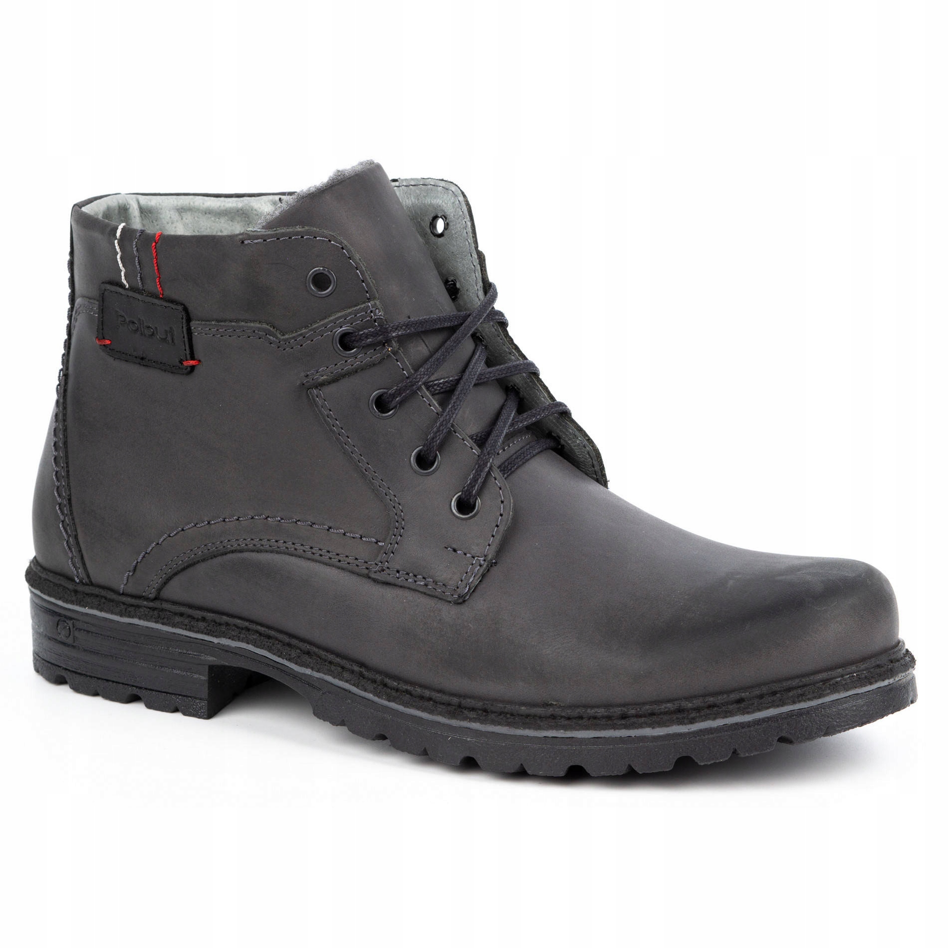 

Buty zimowe męskie sznurowane skóra J35S szare 41
