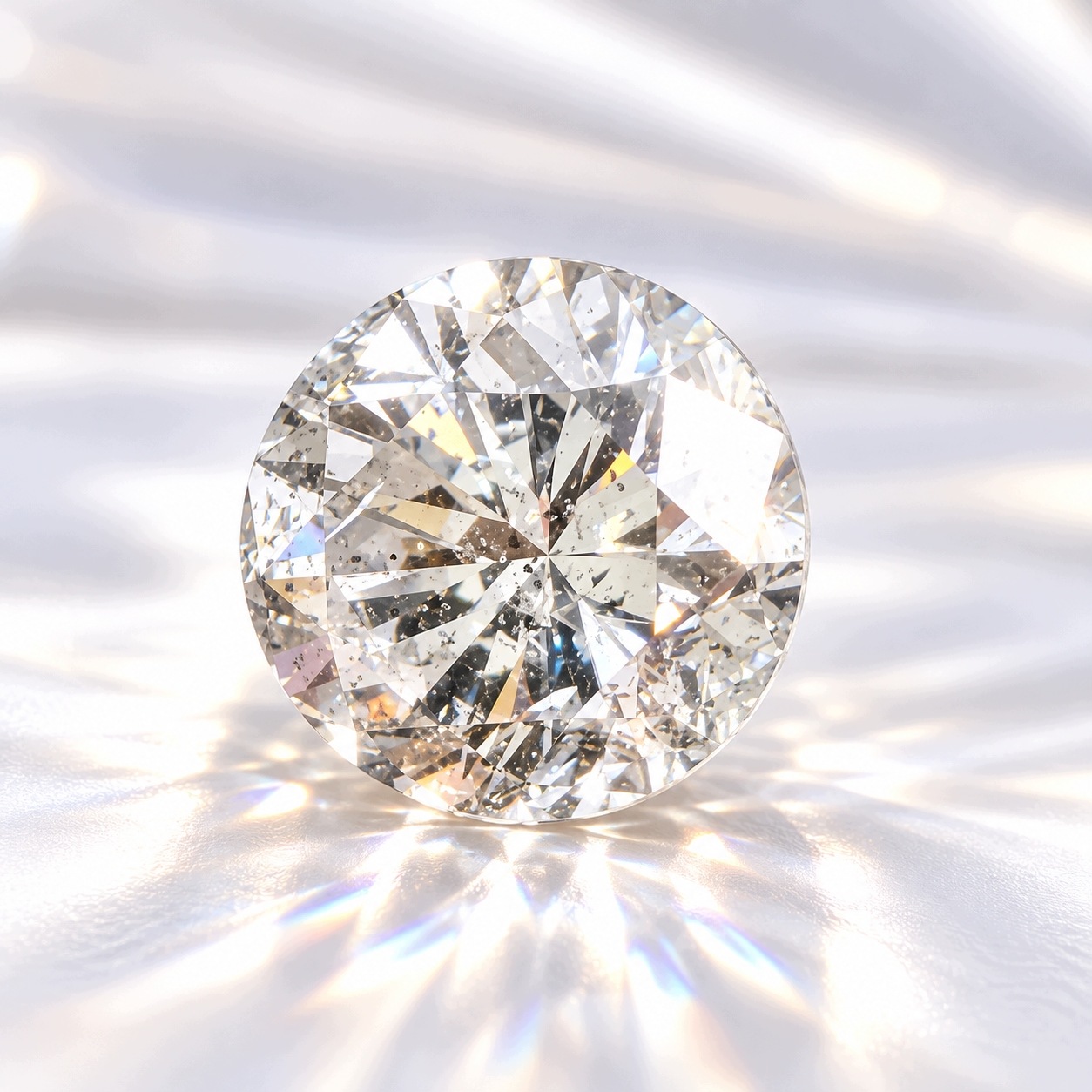 diamant přírodní briliant 0,641 ct H I1 certifikát
