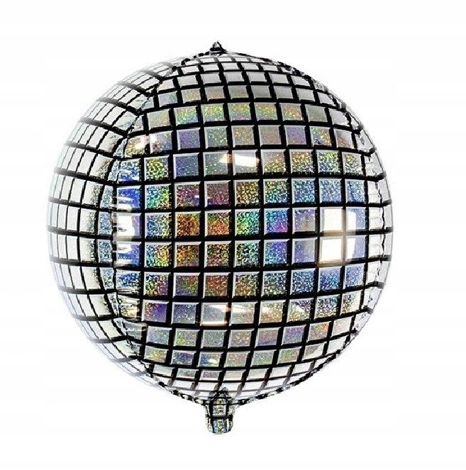 BALONY KULA DYSKOTEKOWA URODZINY KARNAWAŁ 40cm DISCO LATA 70 80 90 1 sztuka