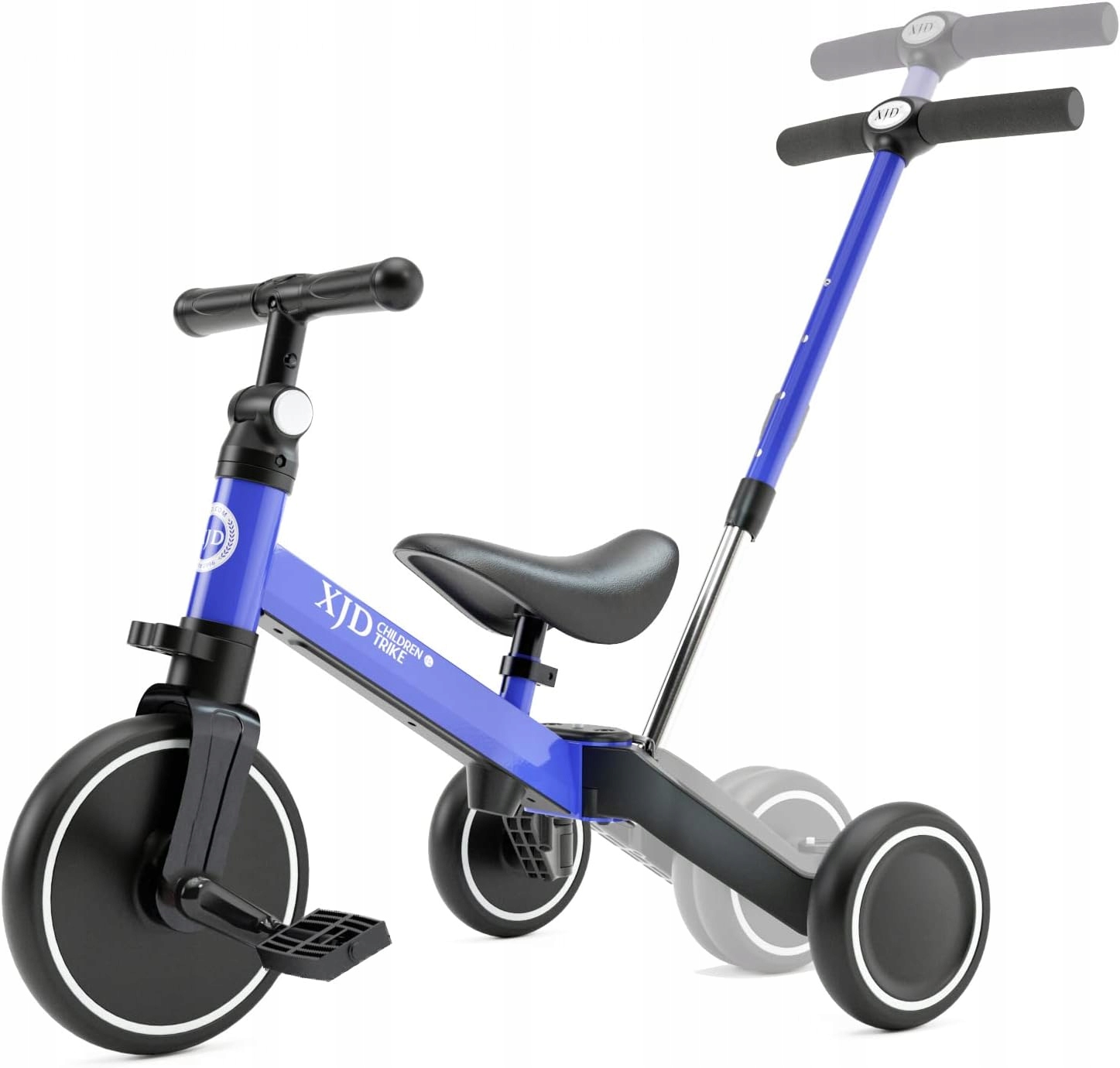 Rowerek trójkołowy 4w1 dla dzieci niebieski