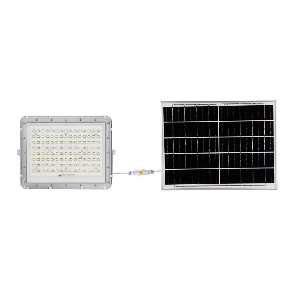 Záhradný halogénový Led reflektor 20 W solárny s diaľkovým ovládaním, studené svetlo V-tac