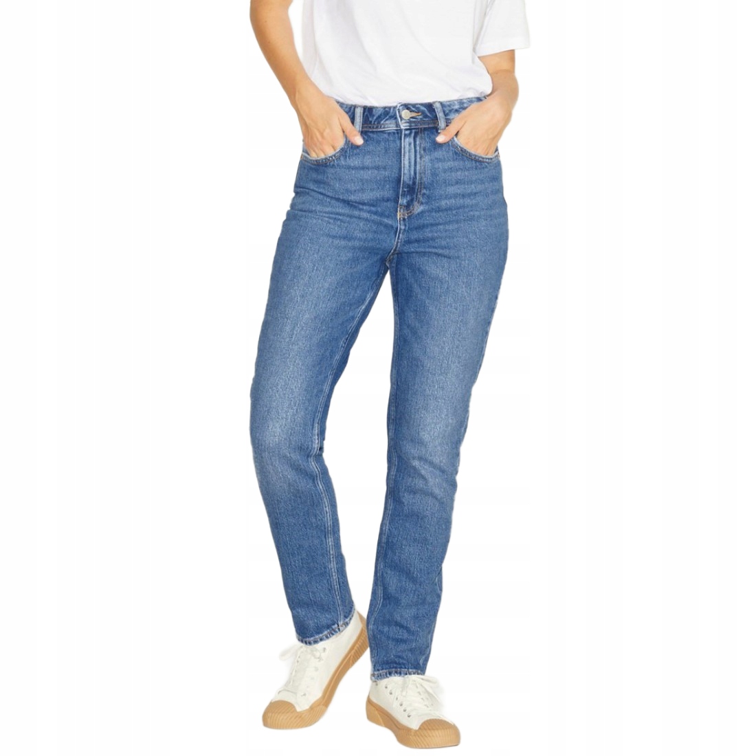 Jjxx Modré Úzké Nohavice Džíny S Vysokým Pasem, Bavlněné, 27/32 6FA