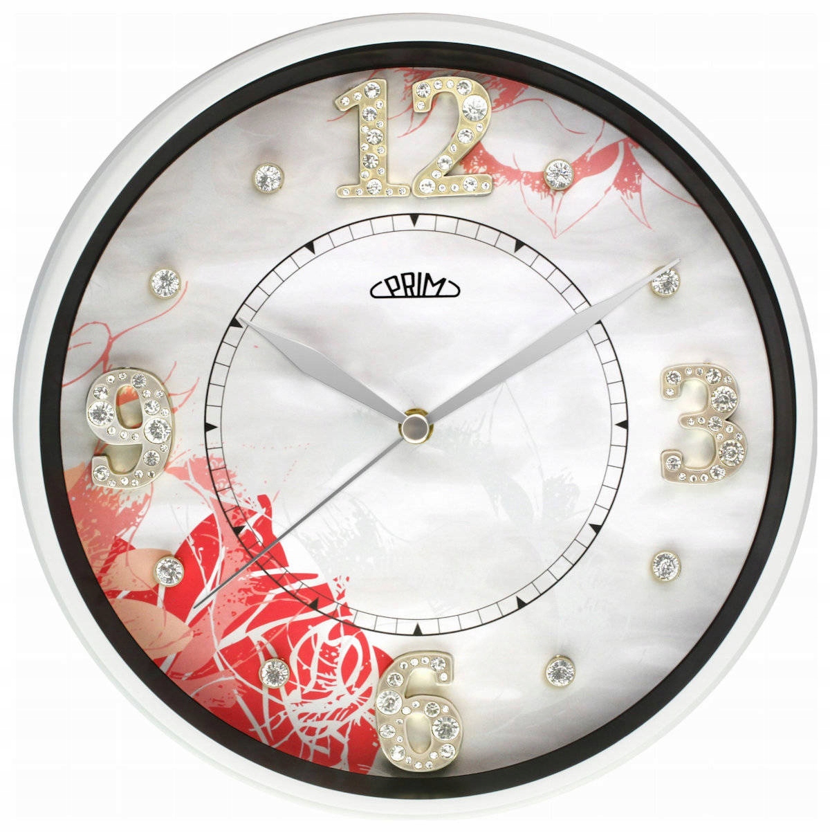 Elegantní Nástěnné Hodiny Prim E04P.3092.00 30 cm Zirkony