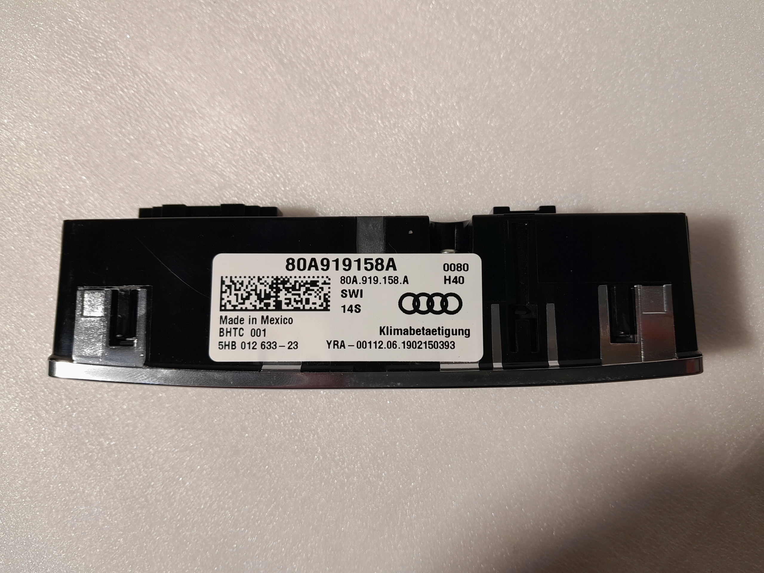 AUDI Q5 II 80A Unite commande clima Arrière PODGRZEWANA Siège 80A919158A