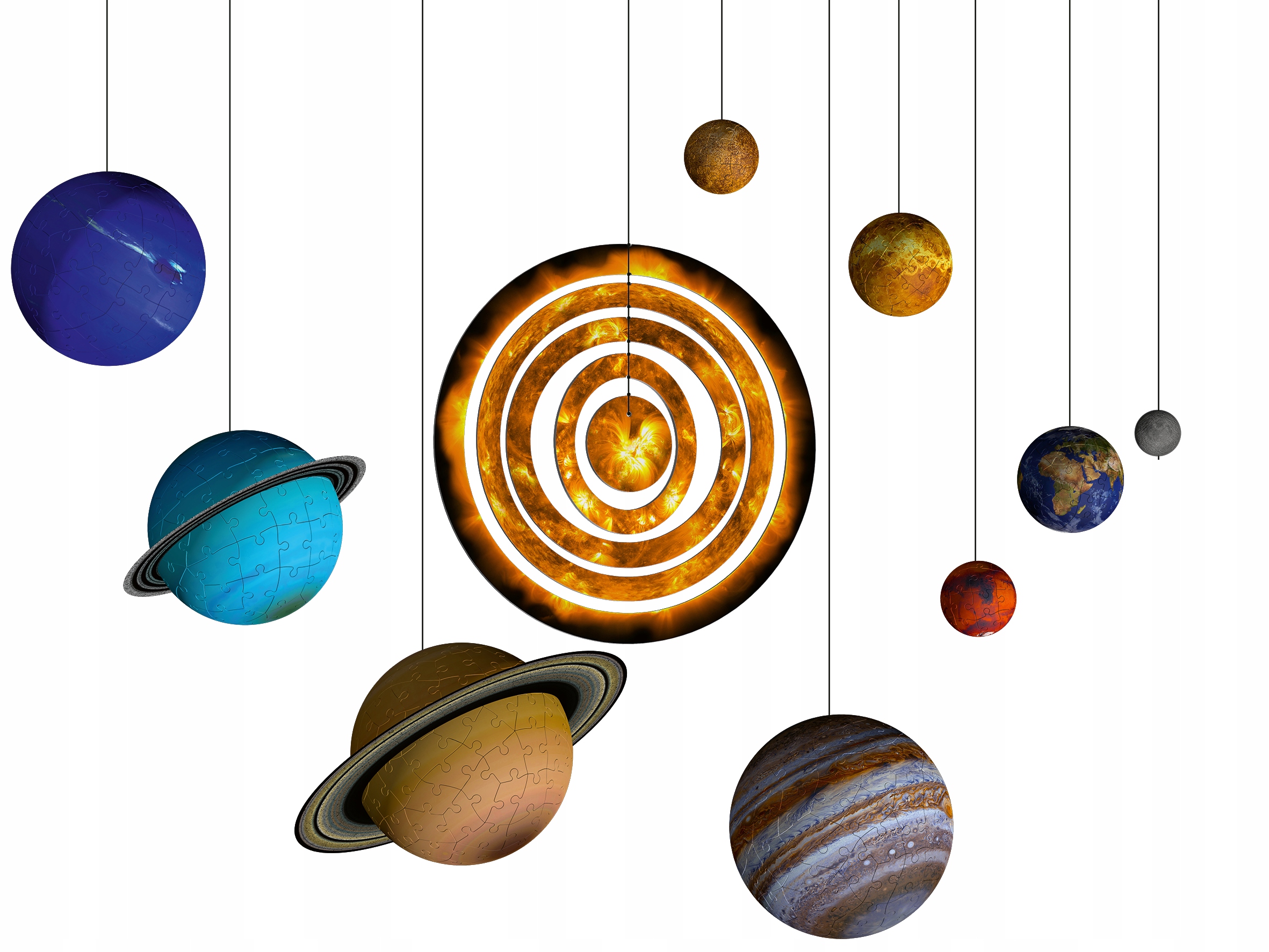 Puzzle 3D Solar System 8 Planet 522 el. 116683 Ravensburger Liczba elementów 522