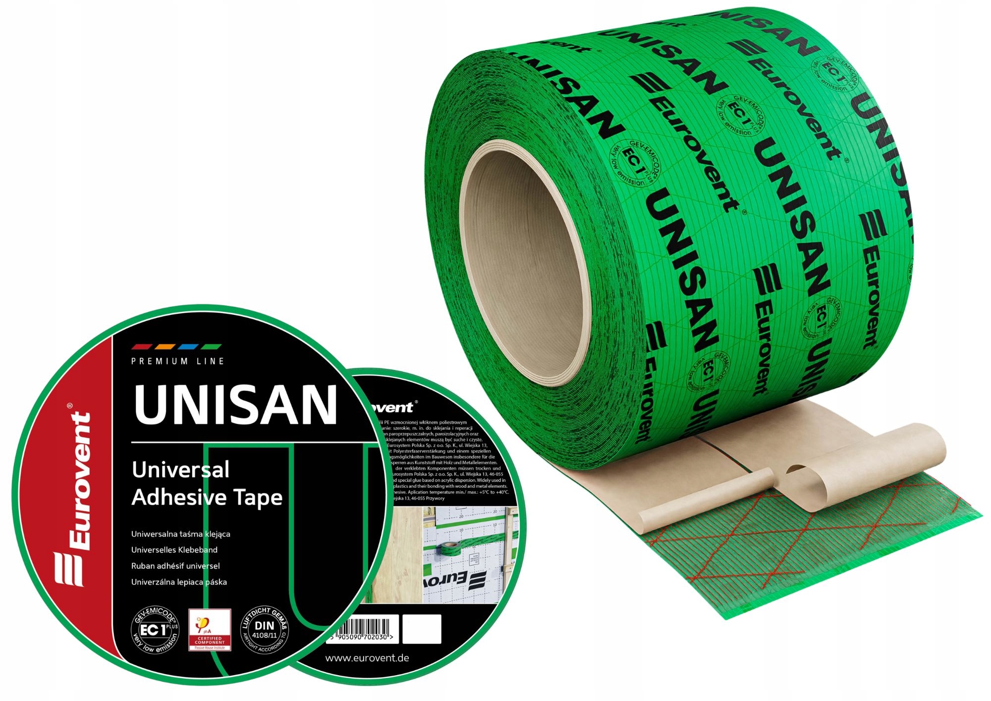Taśma Eurovent Unisan Do Membran Folii Paroizolacji 100 mm x 25mb Mocna