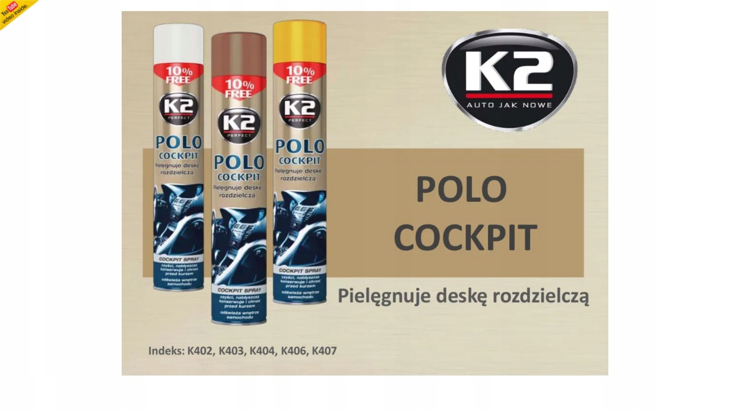 

Kokpit K2 Polo Cockpit spray 750ml mix zapachów