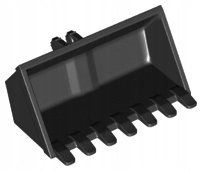 

Lego Black Łyżka koparki 7 Zębów 3 x 6 50335 1szt
