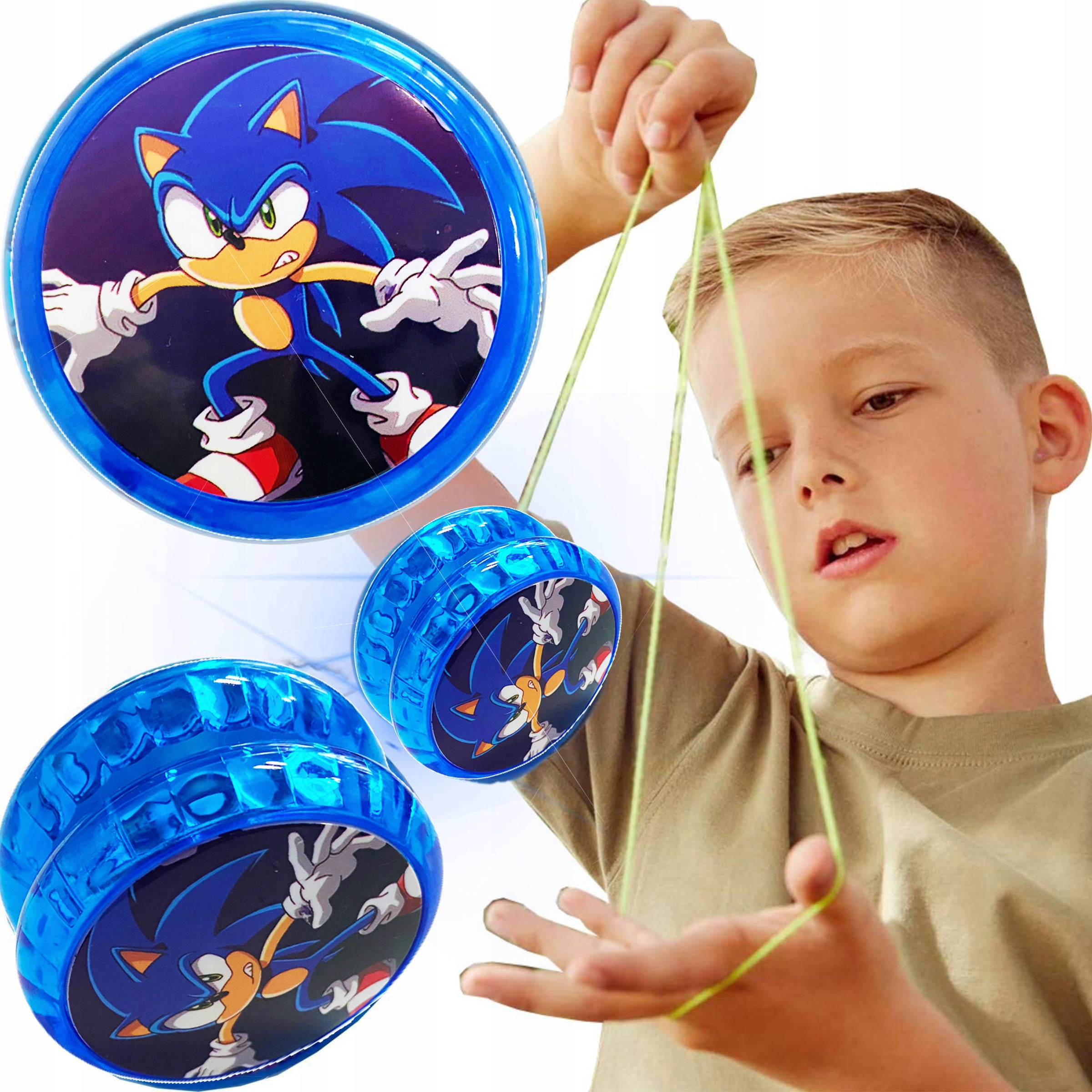 ŚWIECĄCE JOJO SONIC THE HEDGEHOG YOYO - JO-JO YOYO JEŻYK ŚWIECI TRIKI -