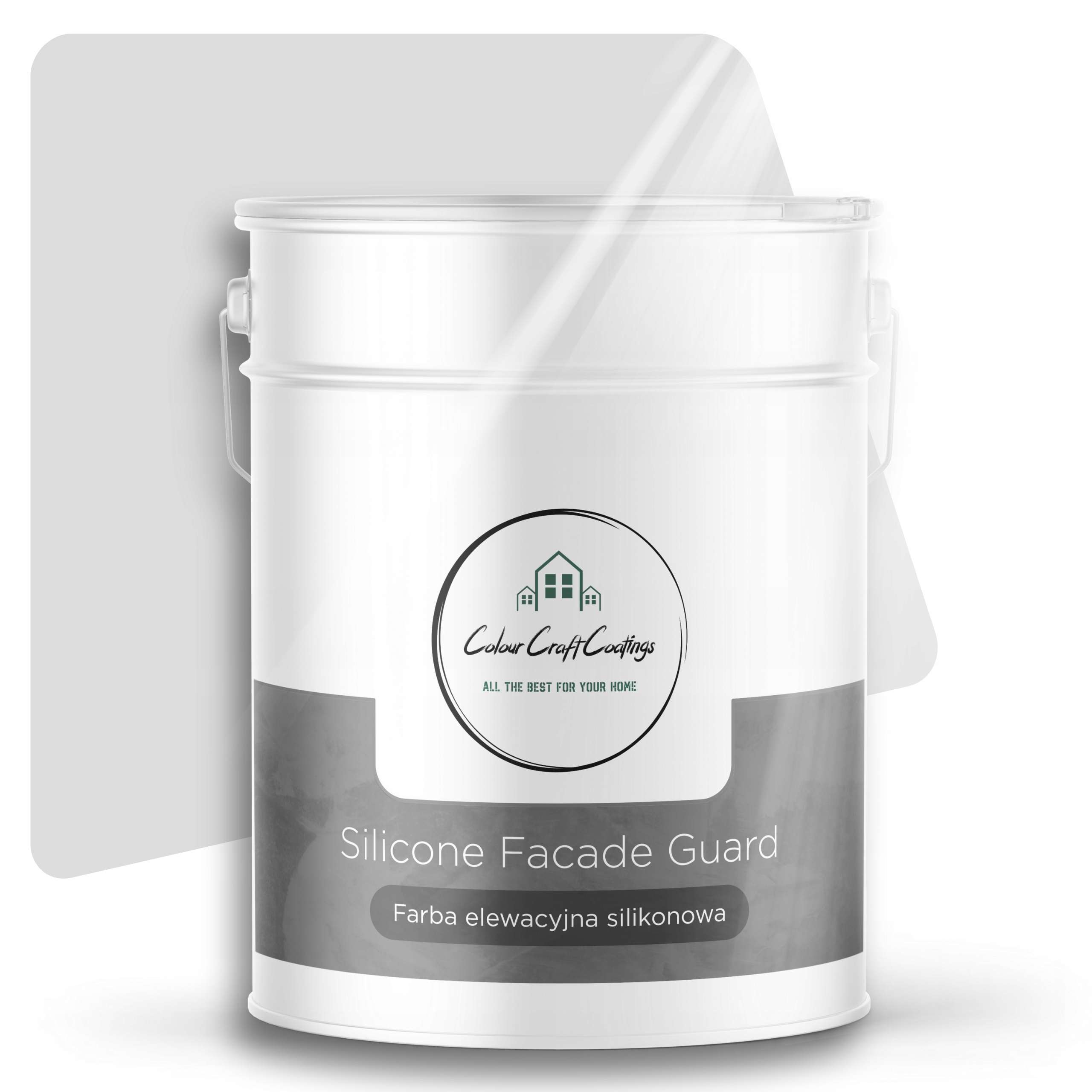 Fasádna Farba Vonkajšia Silikónová Biela So Sivou 10 L F251