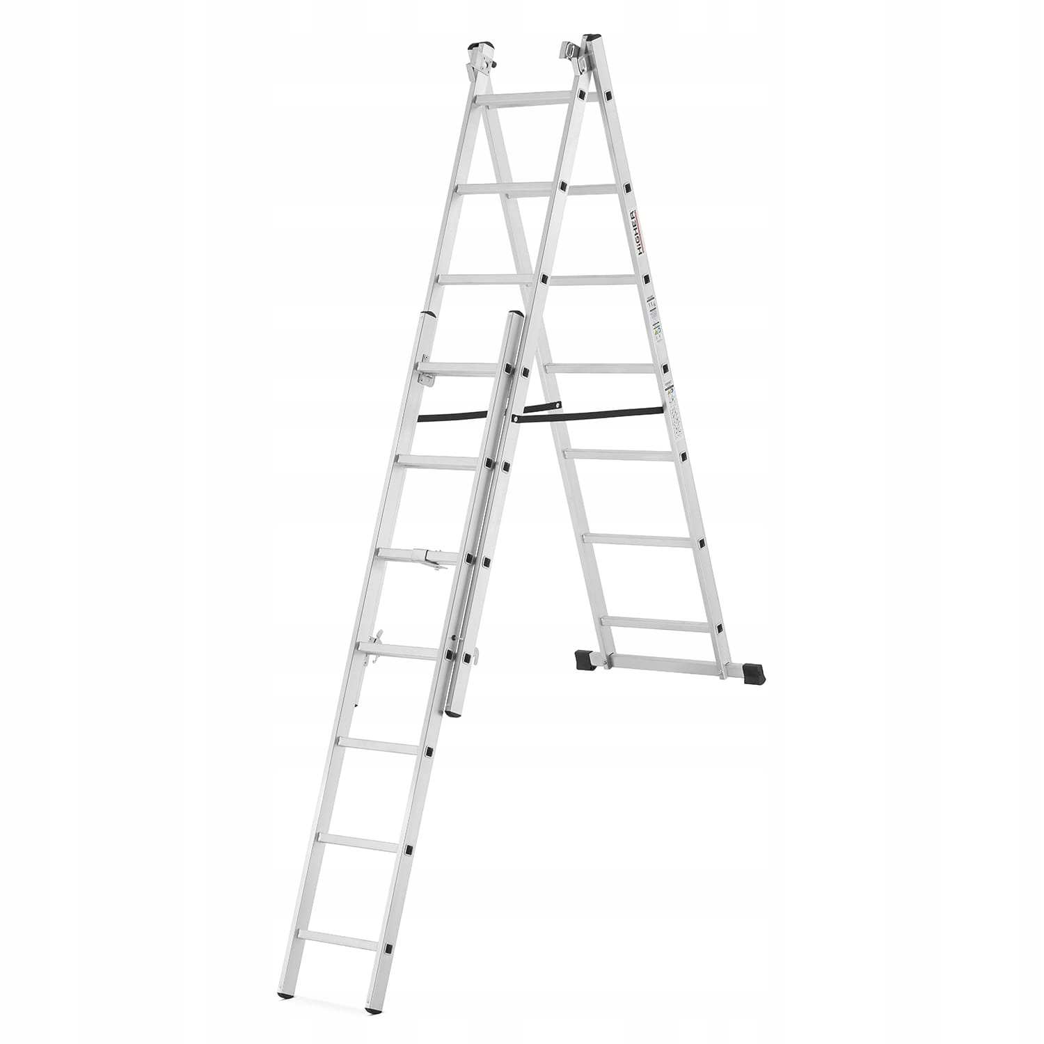 Drabina aluminiowa wielofunkcyjna z adaptacją na schody 3x7 HIGHER 150kg — 16