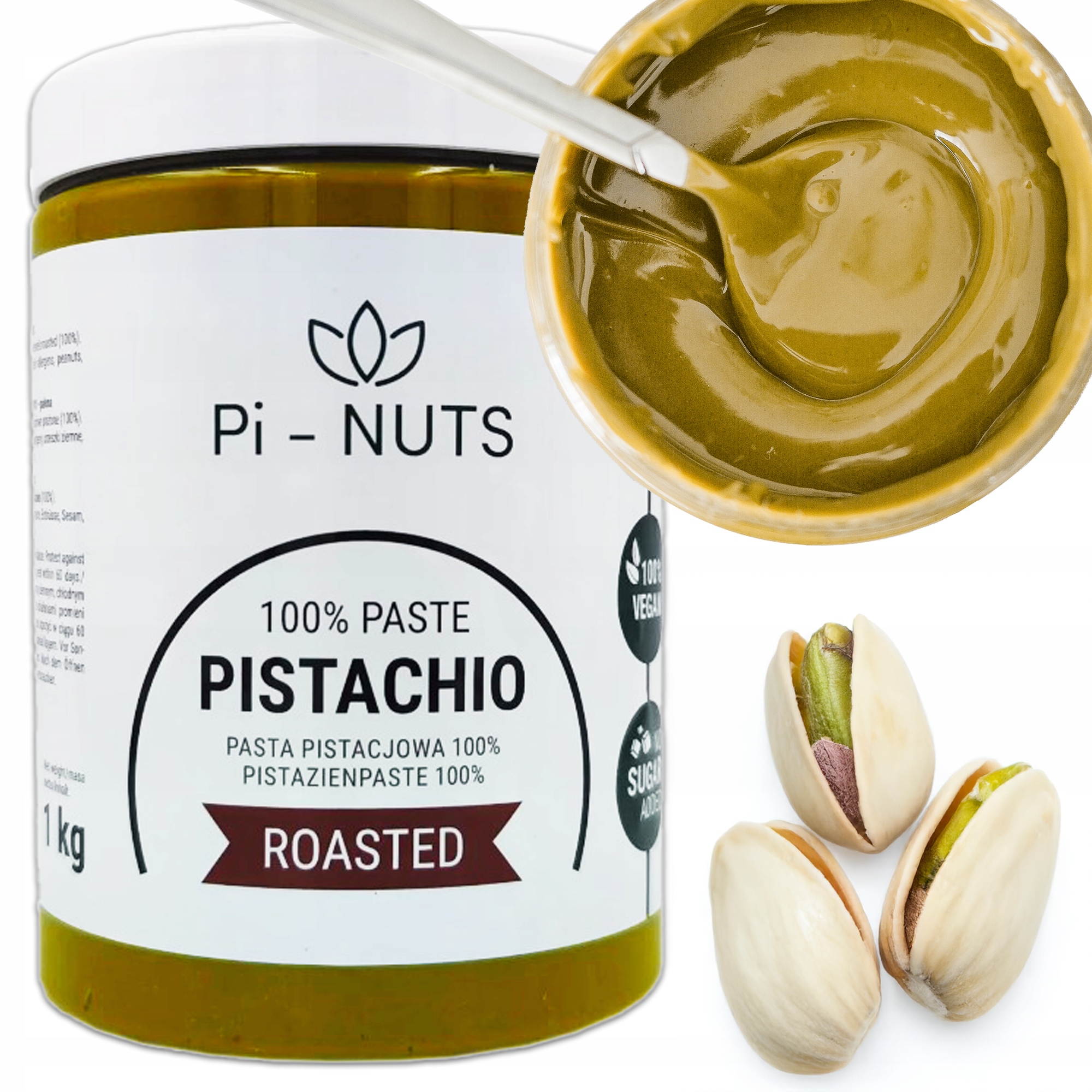 Levně Pistáciová Pasta z pražených pistácií 1 kg vynikající na dezertní koláče 100%