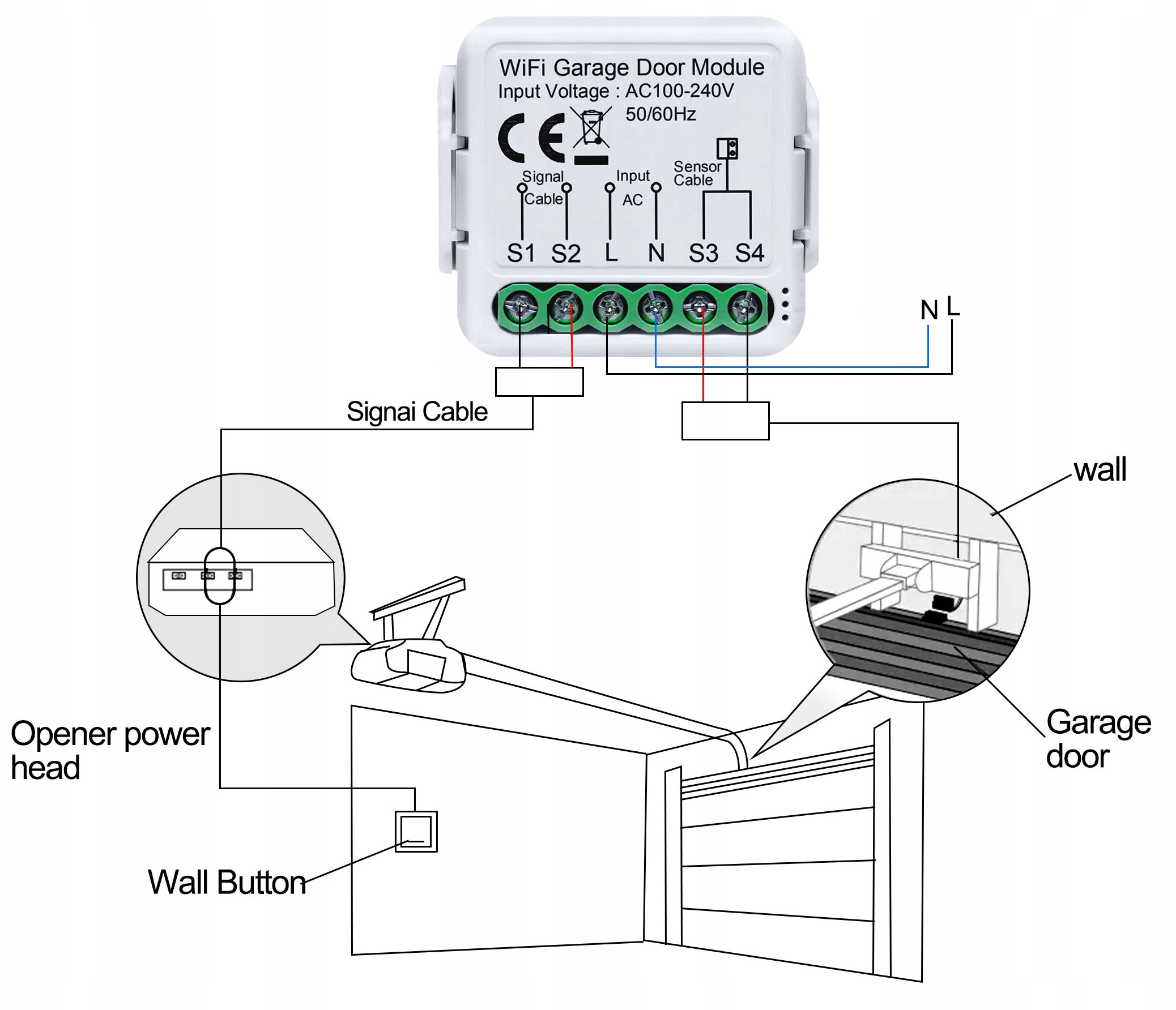 WIFI TUYA SMART STEROWNIK BRAMY GARAŻOWEJ CZUJNIK Marka inny