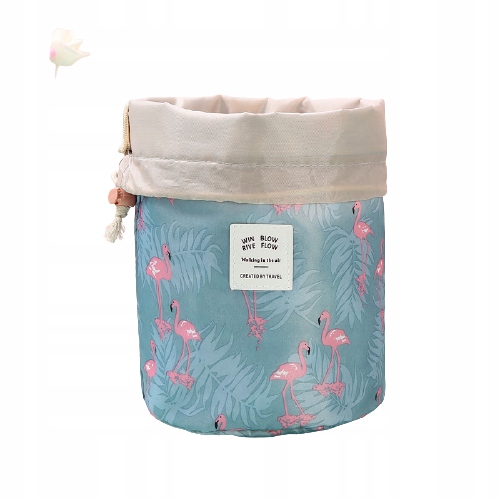 

Kosmetyczka Worek Tuba na zacisk Szara Flaming