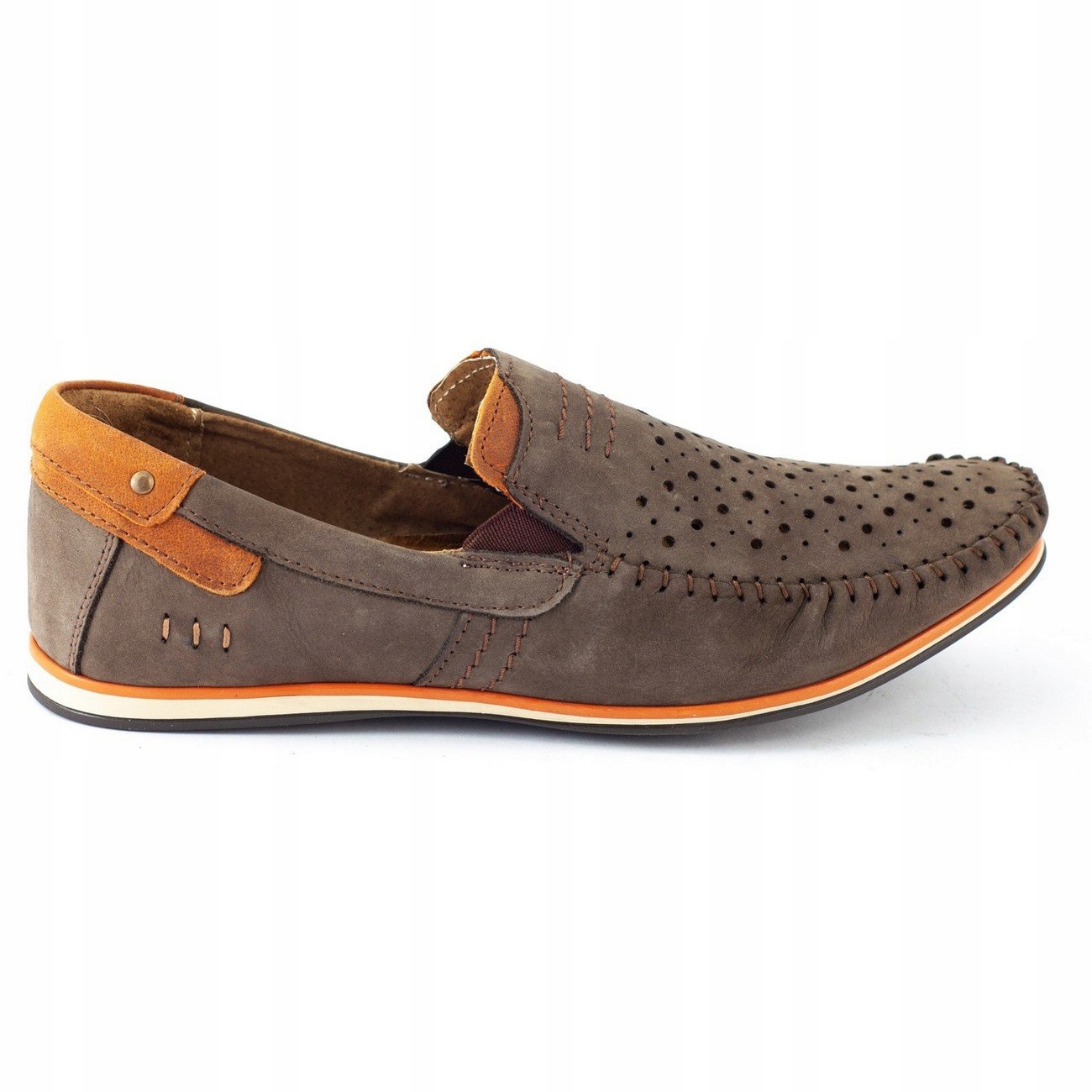 

Buty męskie mokasyny 876 lato brązowe r.43