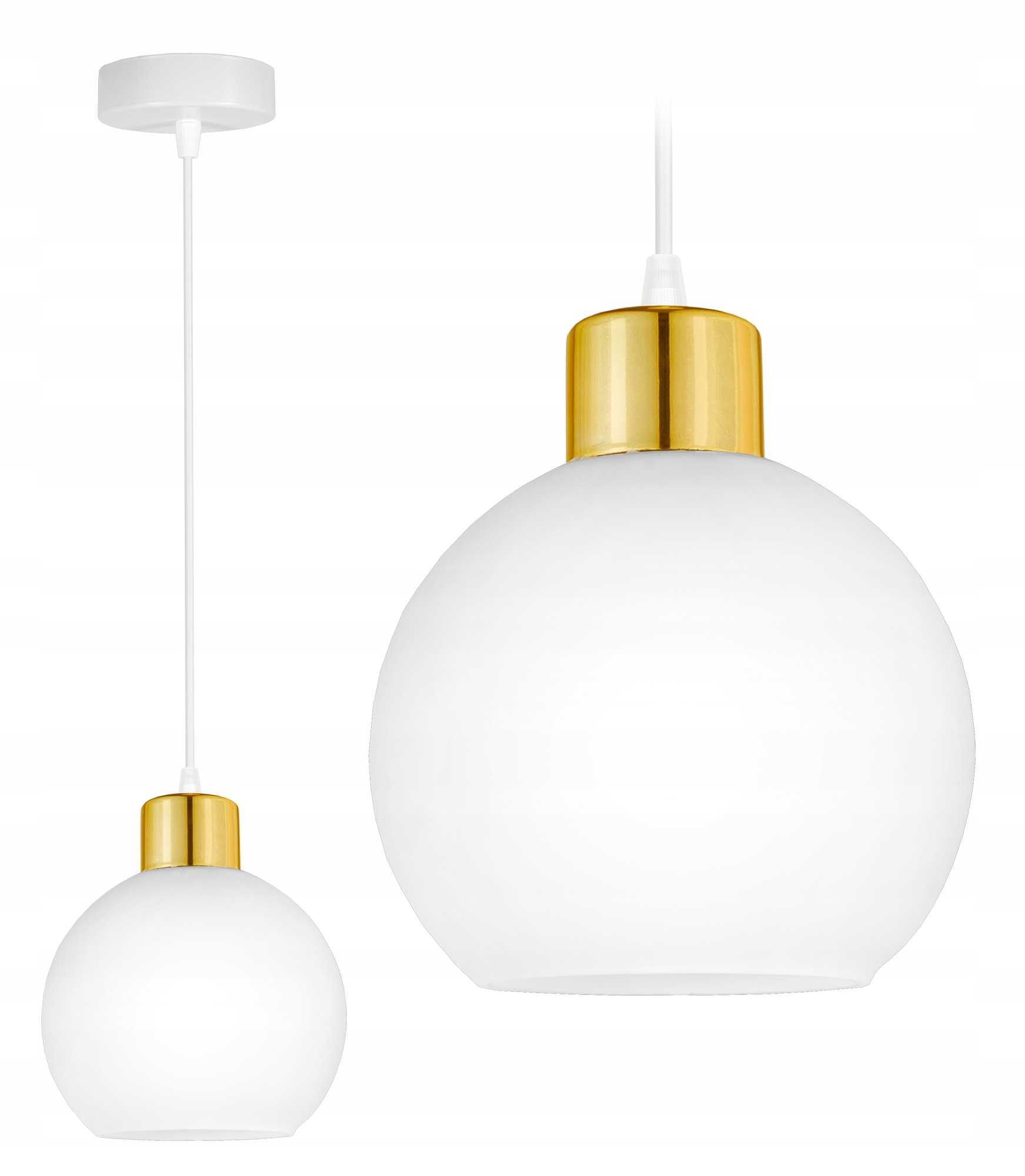 

Lampa Wisząca Sufitowa Żyrandol Szklana Kule Led