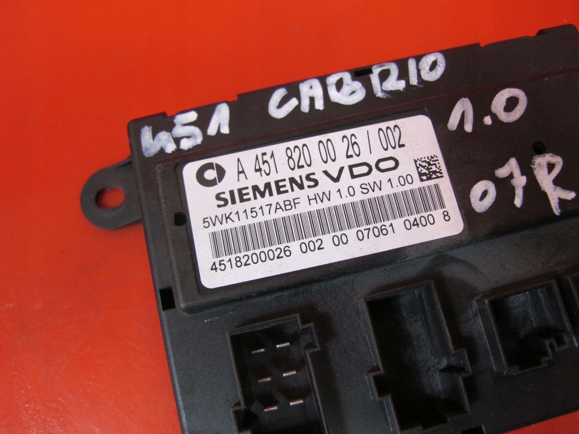 SMART ForTwo II 451 module control unit BSI