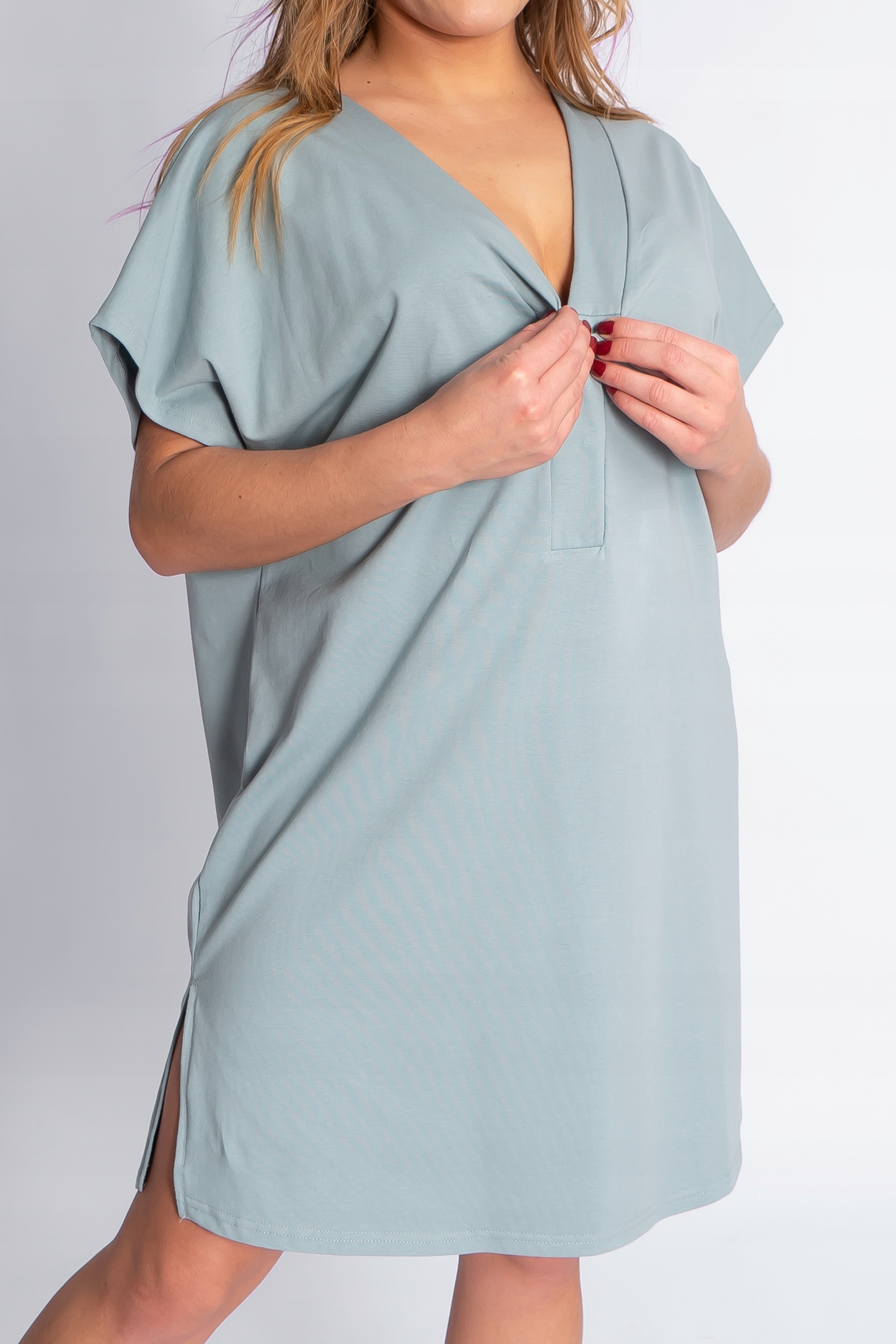 Szałwia KOSZULA "V" nocna ciążowa do porodu i karmienia M rozpinana napy Marka Inna marka