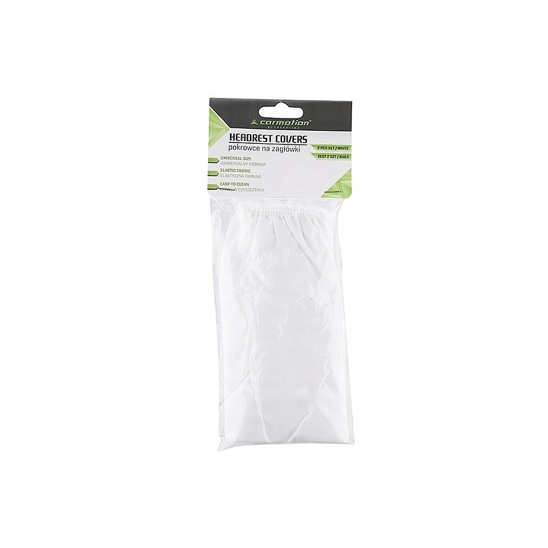 Pokrowce na zagłówki, białe, 2 szt. Producent części Carmotion