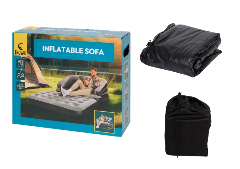 Anglink Dmuchana Sofa Kanapa Kempingowa Materac — miniatura 13