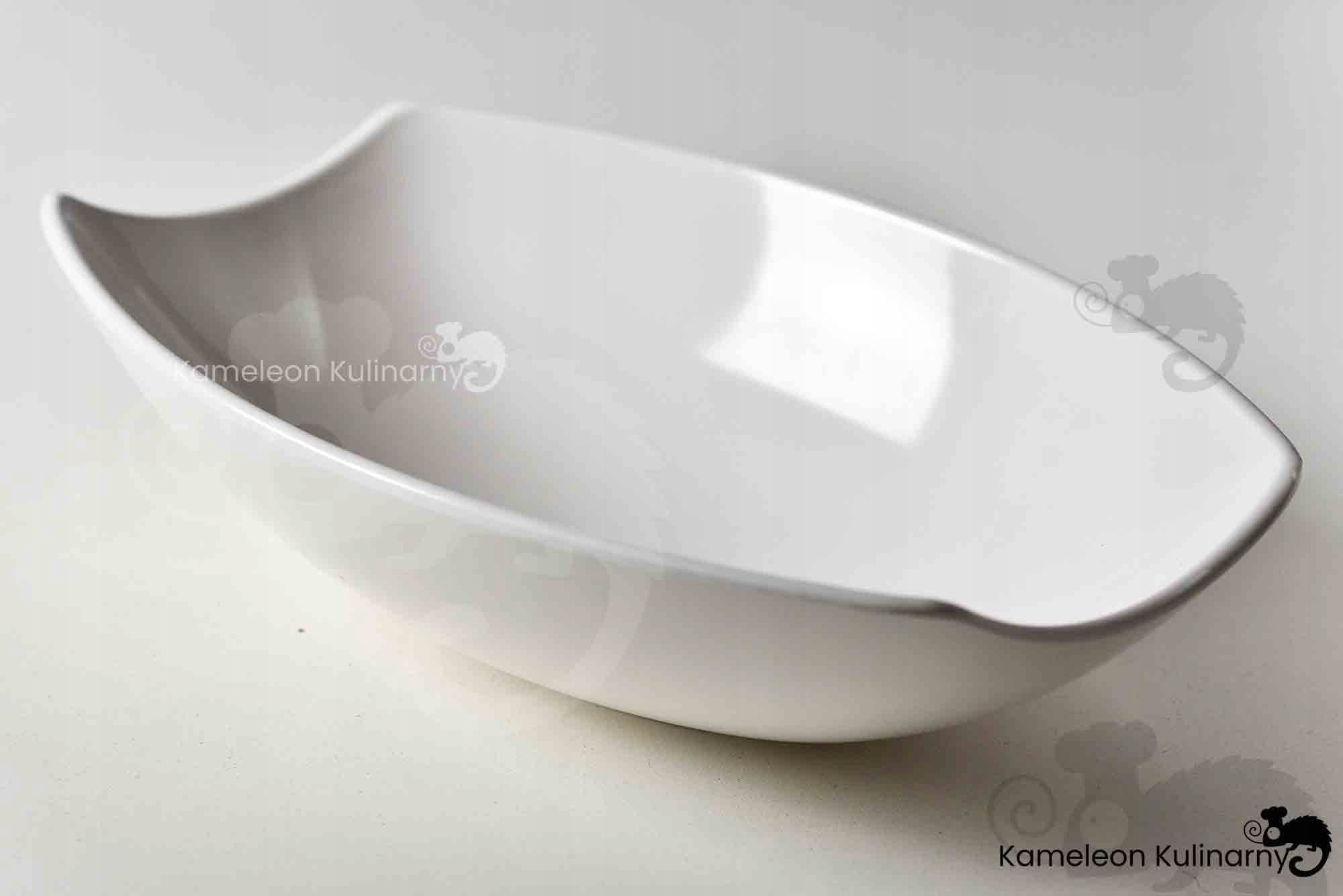 PÓŁMISEK MISA MISKA SALATERKA duża MELAMINA 31x20 Linia WHITE