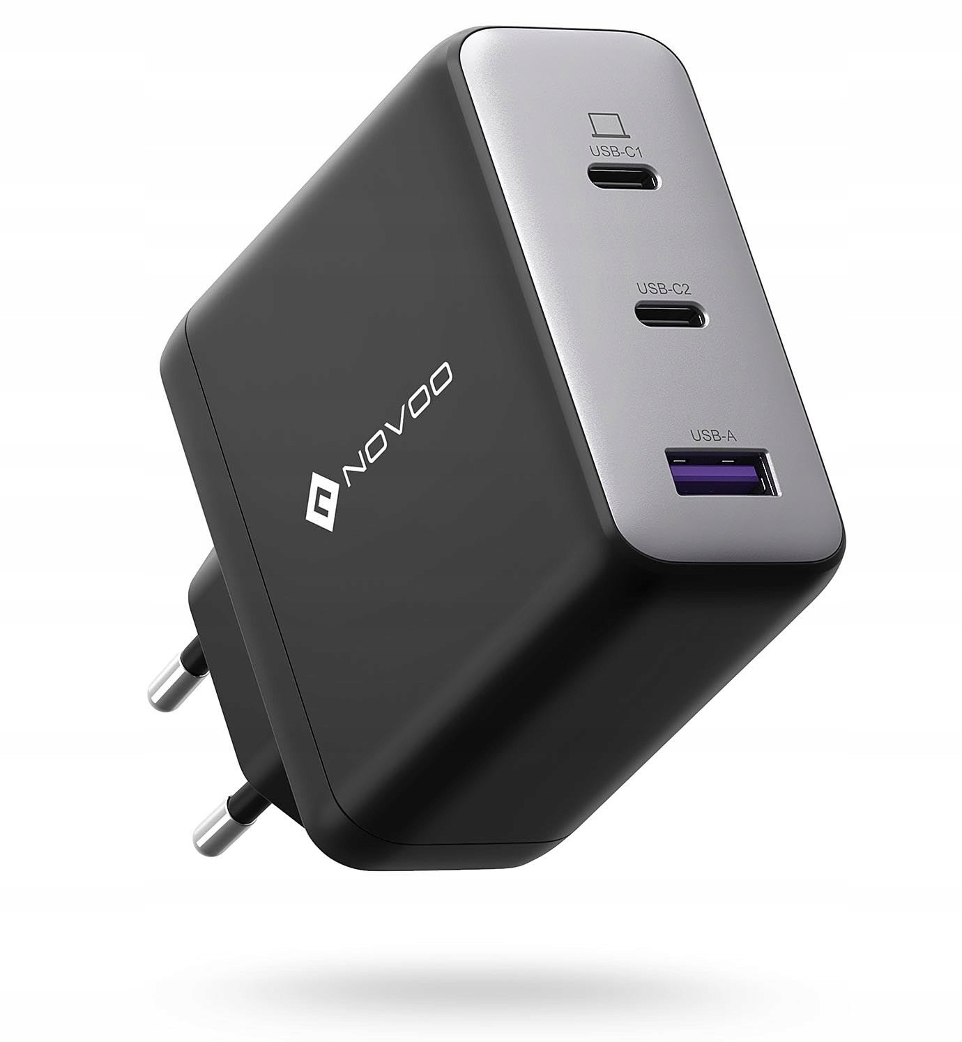 Novoo 120W Usb C Ładowarka GaN 3-Port Szybkie Ładowanie MacBook iPhone