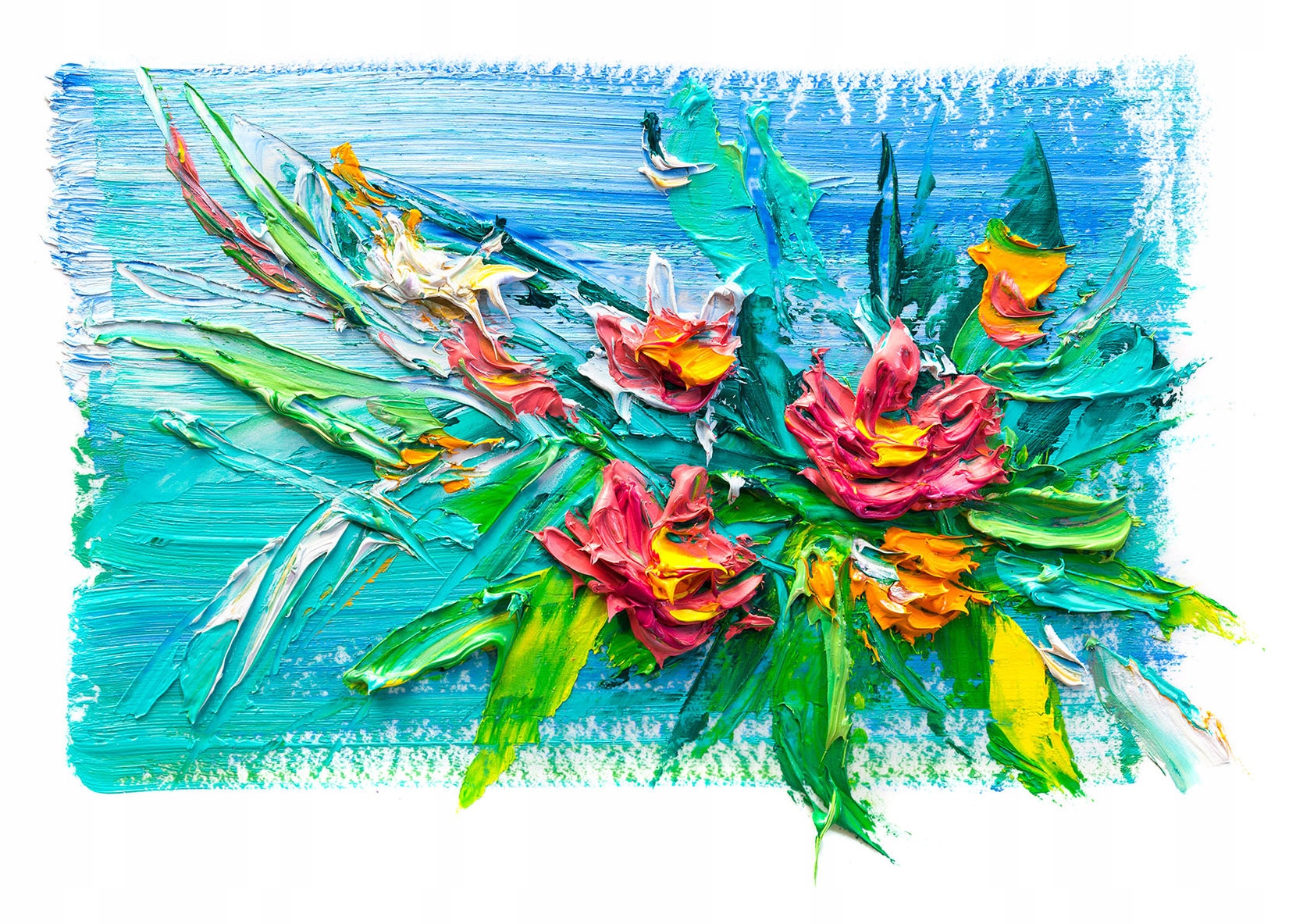 Vliesová fototapeta Květiny Impresionismus Abstrakce Barva 312x219 lepidlo