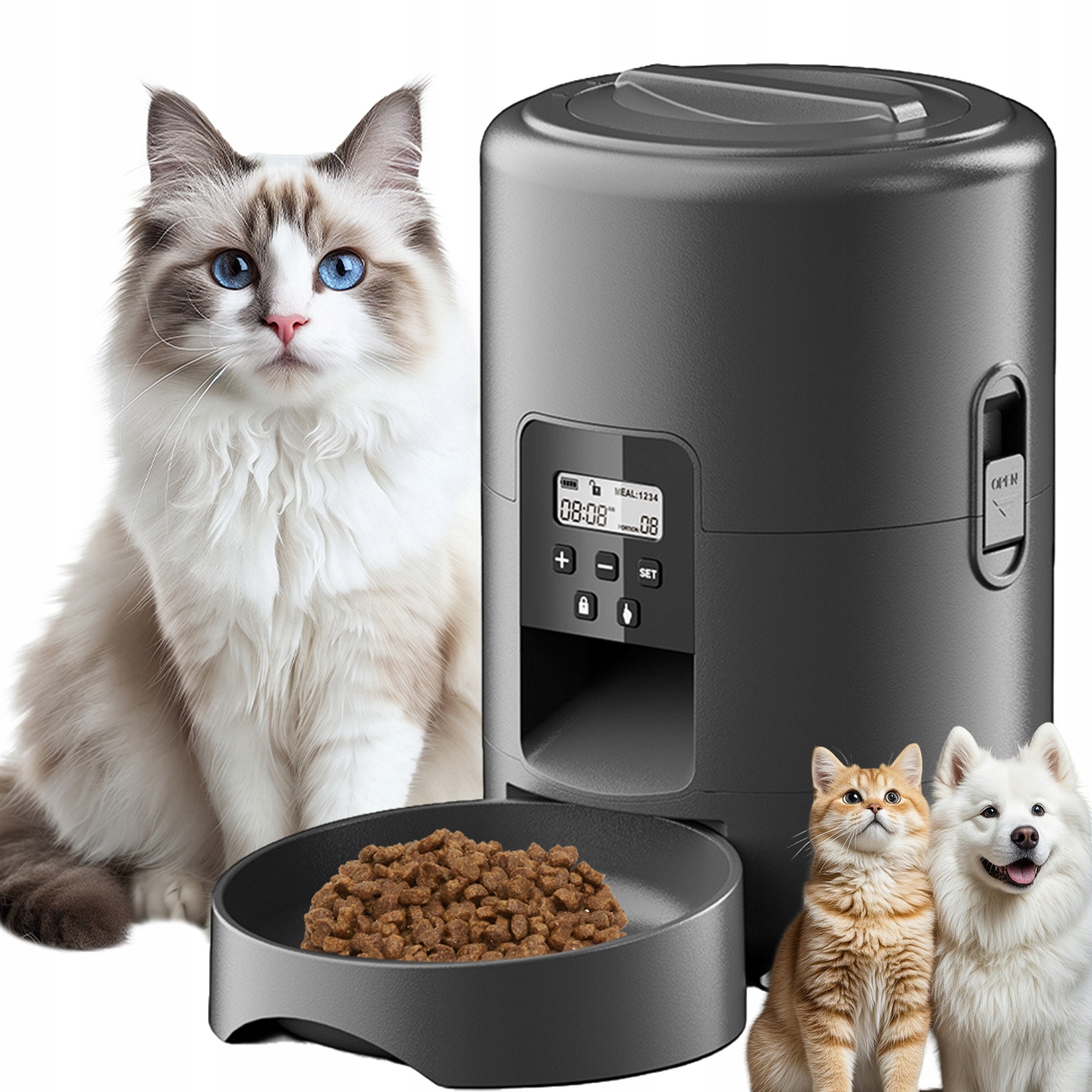 Levně 2 L Automatické Krmítko Pro Zvířata Usb Led Bezpečnost