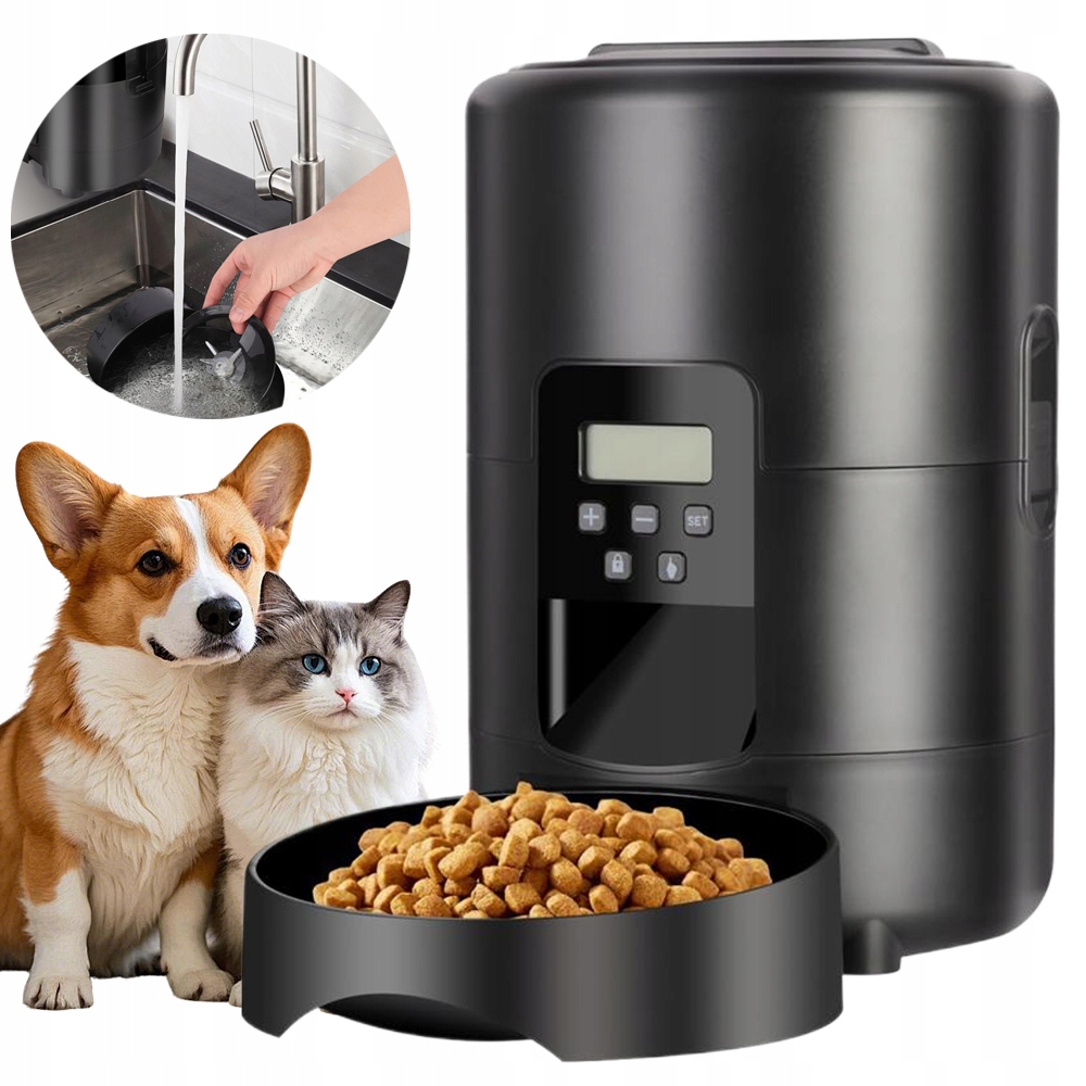 Levně Automatický Dávkovač Krmiva Pro Zvířata S Programováním A 4 Jídly
