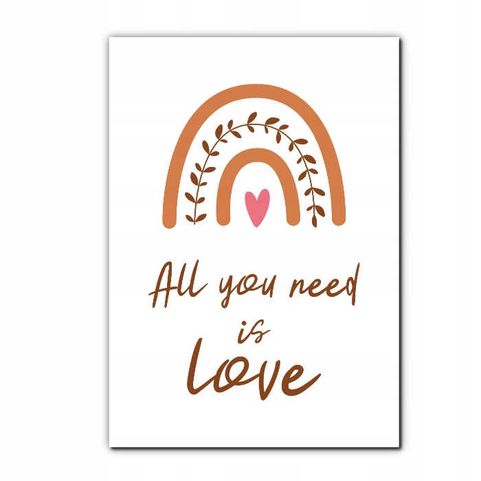 Plakat boho dla dziecka Tęcza 21x29,7cm (A4)