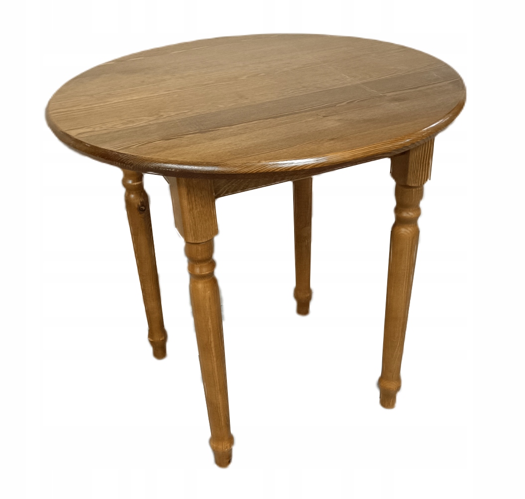 Dřevěný, Sosový Stůl kulatý soustružený Pwood 80 cm, barva dub