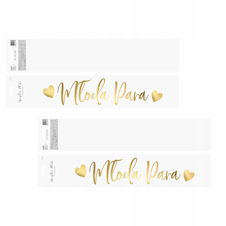 2x TABLICA ślubna na samochód MŁODA PARA wesele Kod producenta TT20