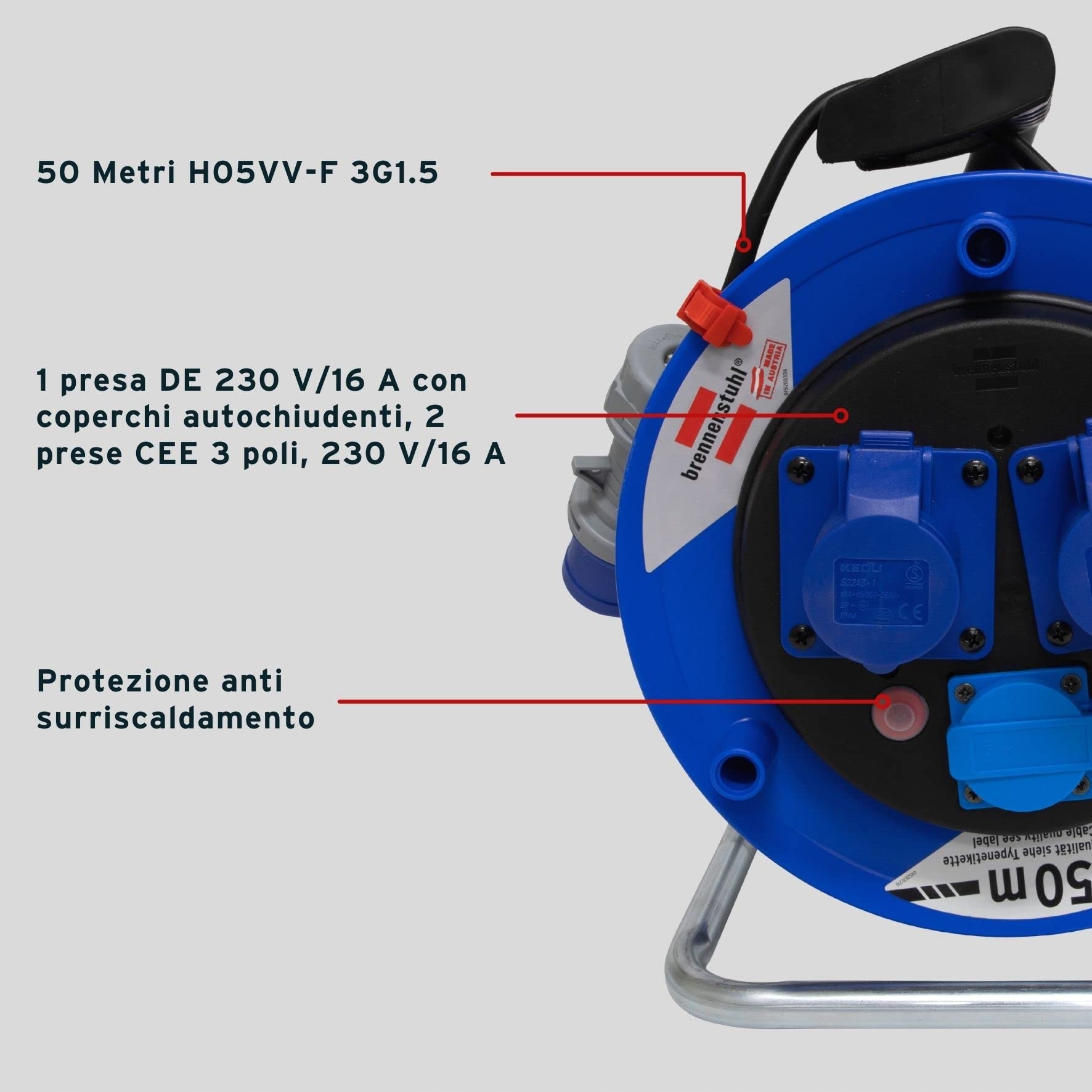 BRENNENSTUHL Bęben Przedłużacza Seria Garant ST CEE 2 IP44 25m — miniatura 4