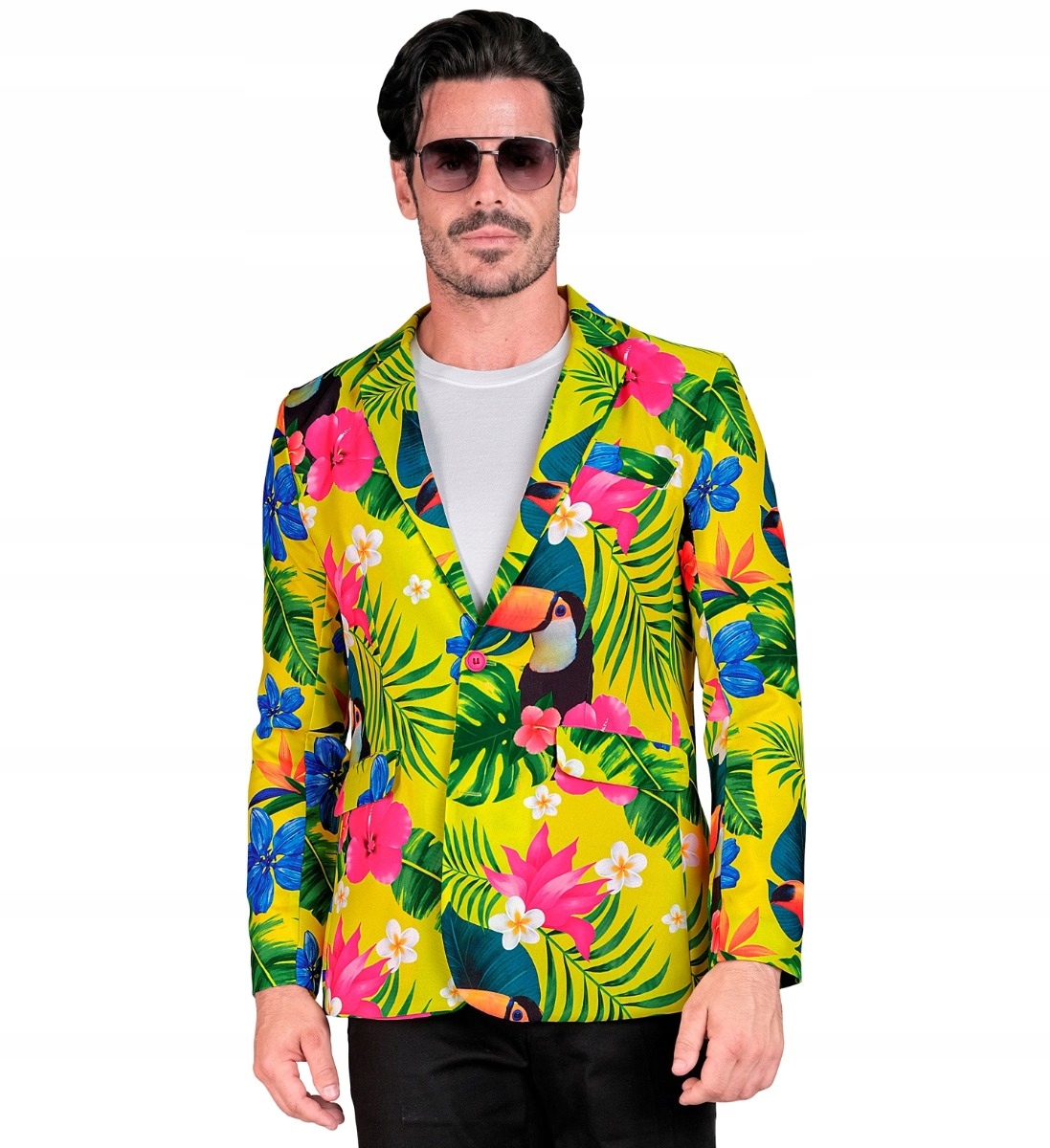 Sako Havajské žluté tropické barevné květy XL