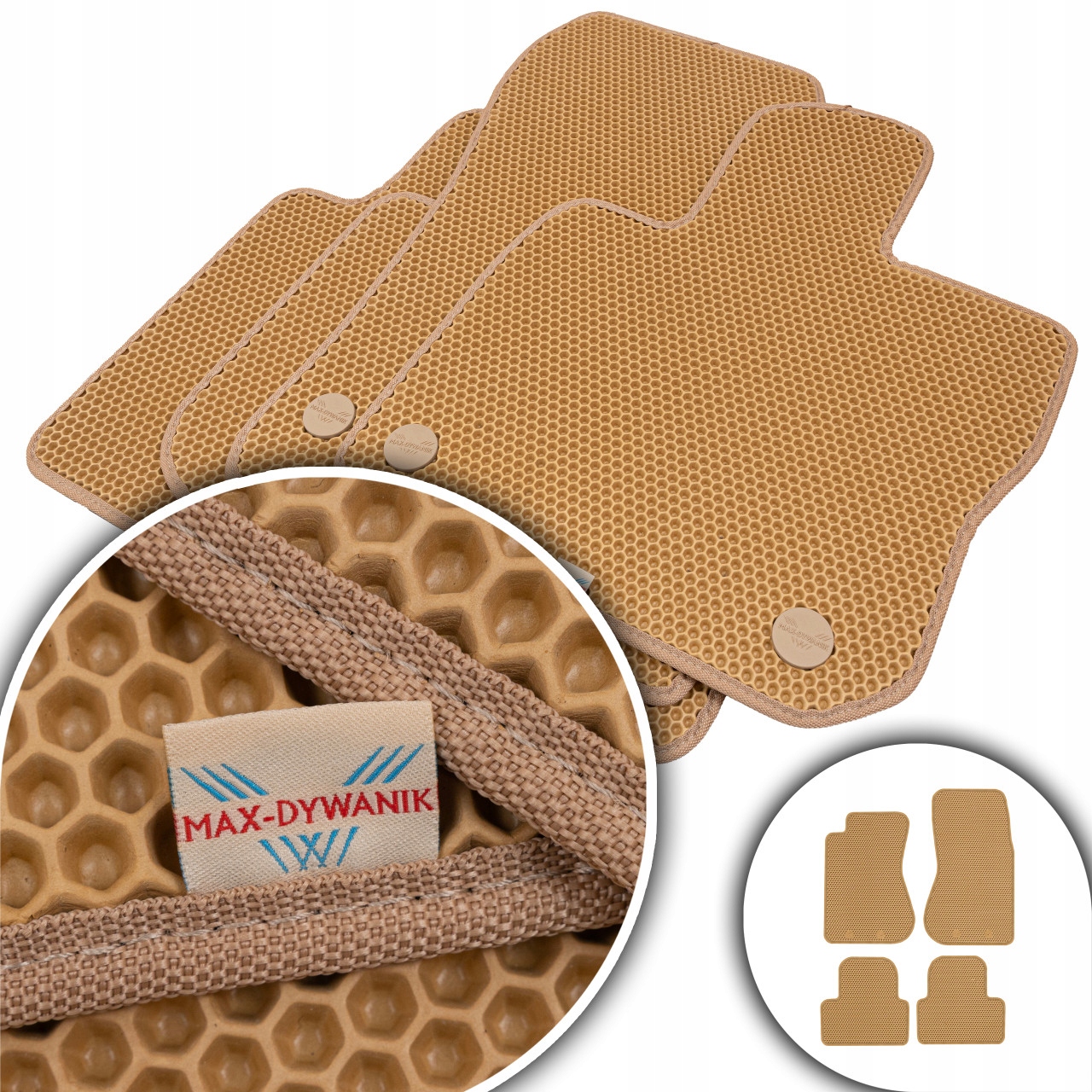 Jaguar S-Type Sedan 1998-2002 Koberce Eva Eternity Béžové Honey