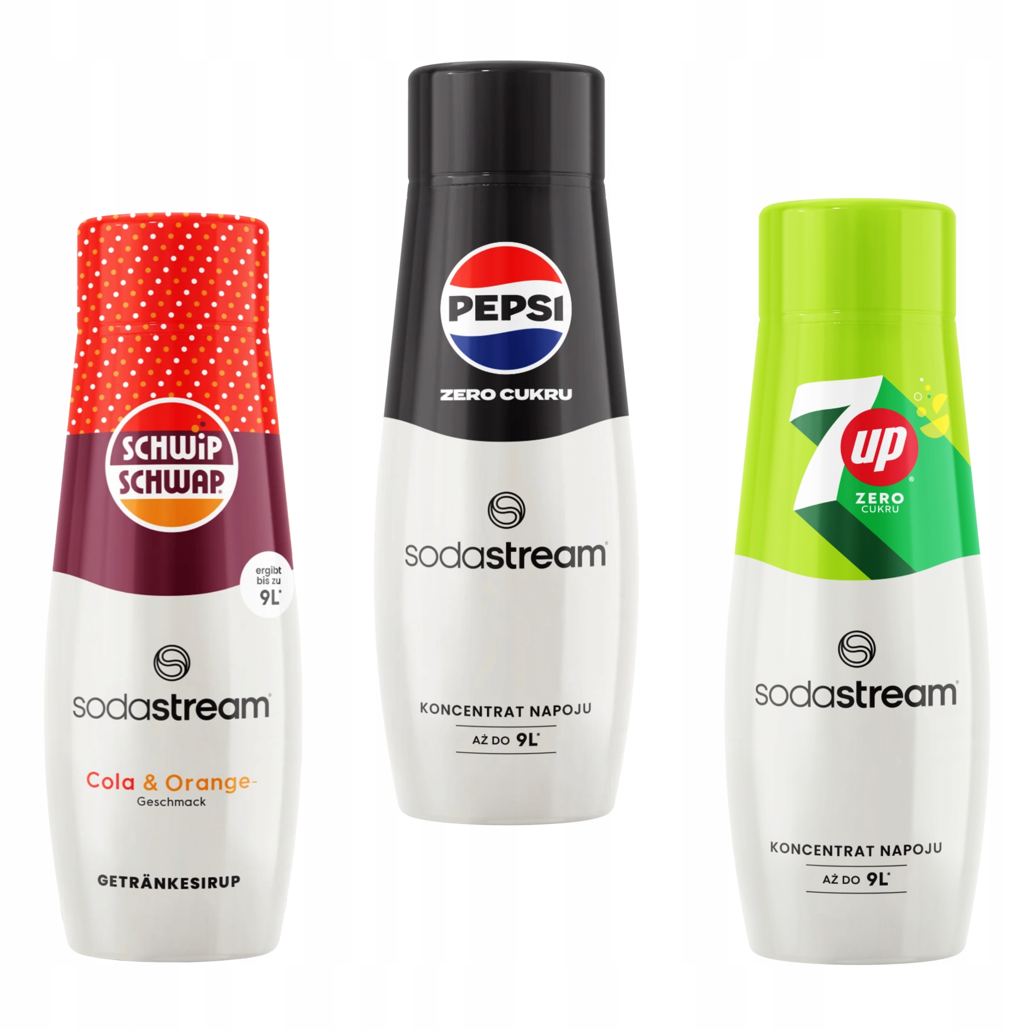 Sirupy pro Sodastream Schwip Schwap Cola Pepsi Max 7up Free Bez cukru