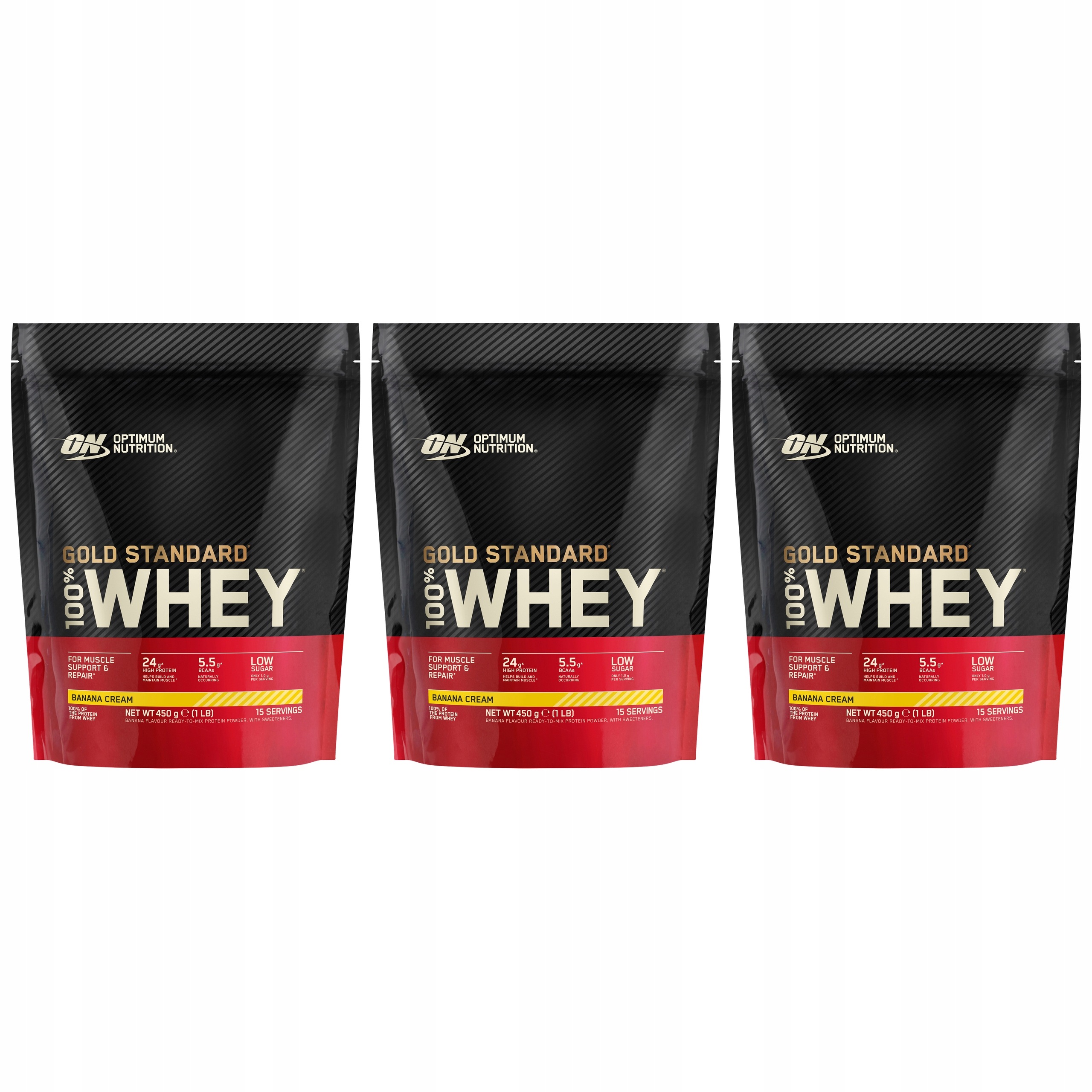3x Protein Whey Gold Standard Izolát Koncentrát 450g Optimum Nutrition