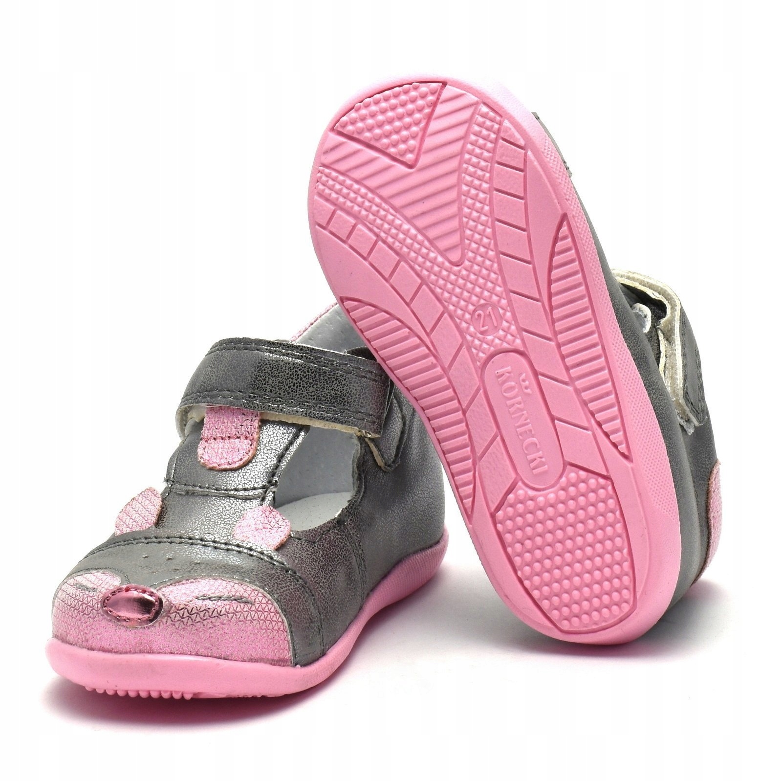 

Balerinki dla dziewczynki skórzany środek rzep 20