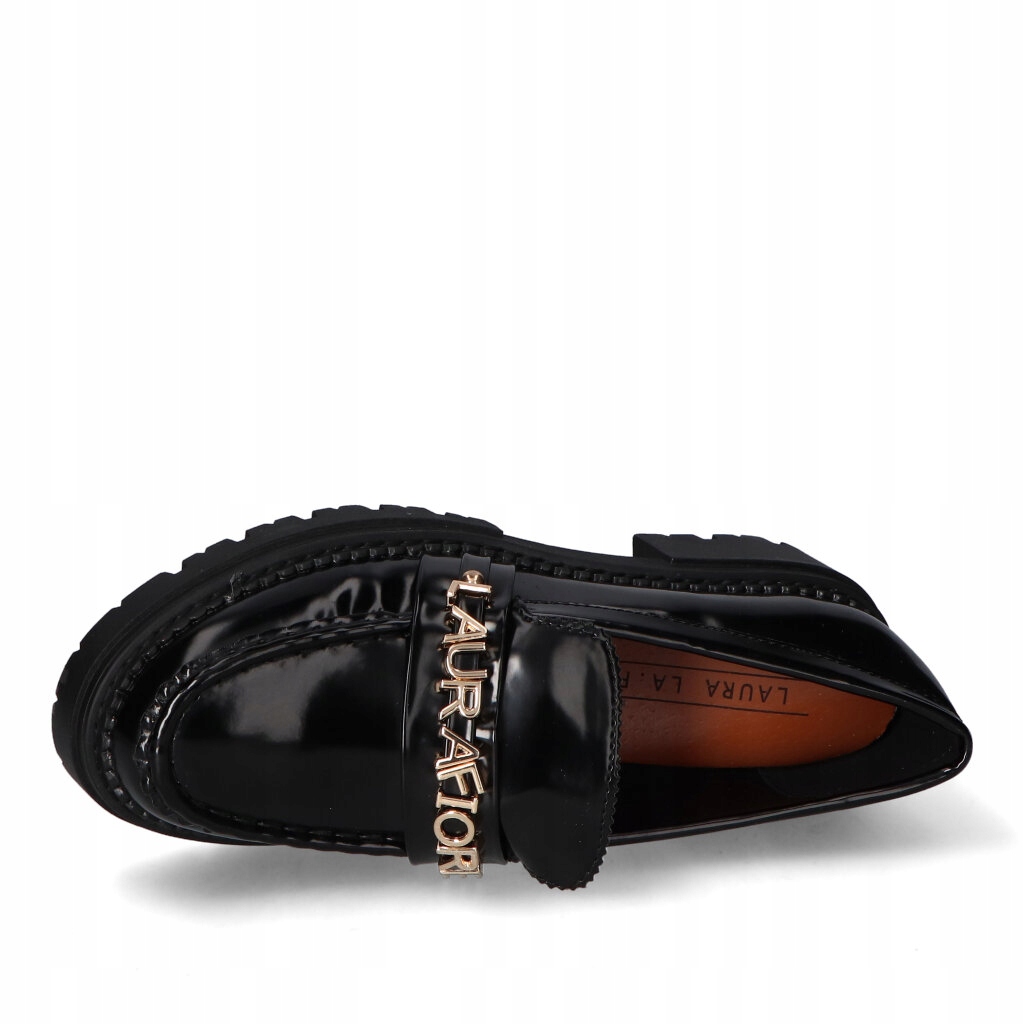 Mokasyny Laura La.Fi 210001B-NL Czarne 41 Wzór dominujący bez wzoru