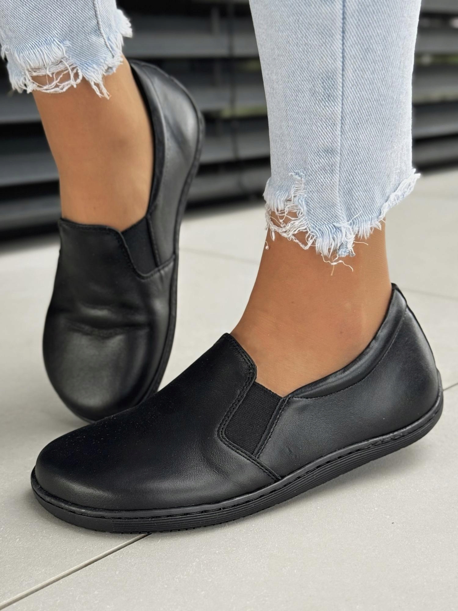 Dámské mokasíny Barefoot Oleksy z přírodní kůže Polské výroby R39