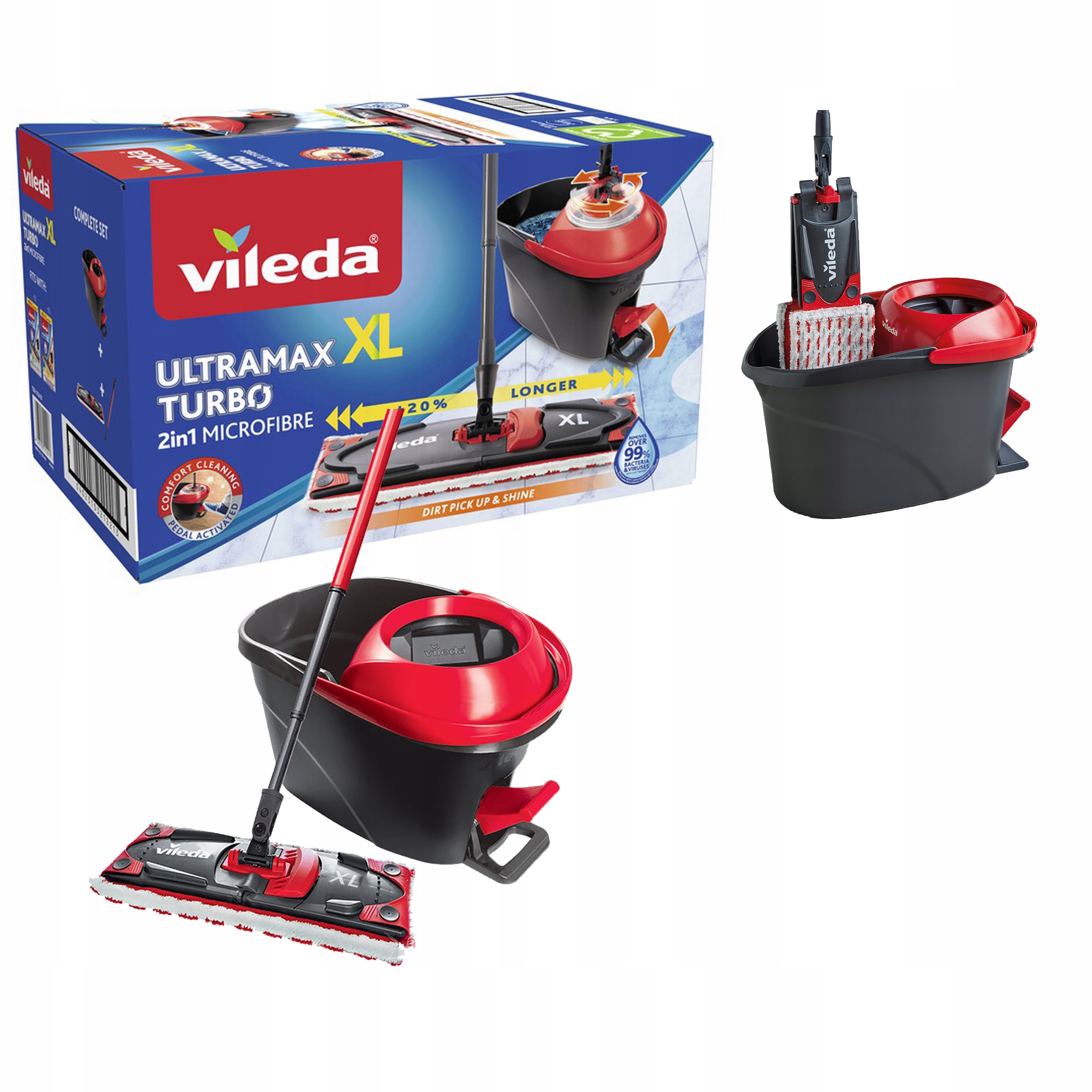 

Mop obrotowy Vileda Ultramax Turbo XL 42CM płaski