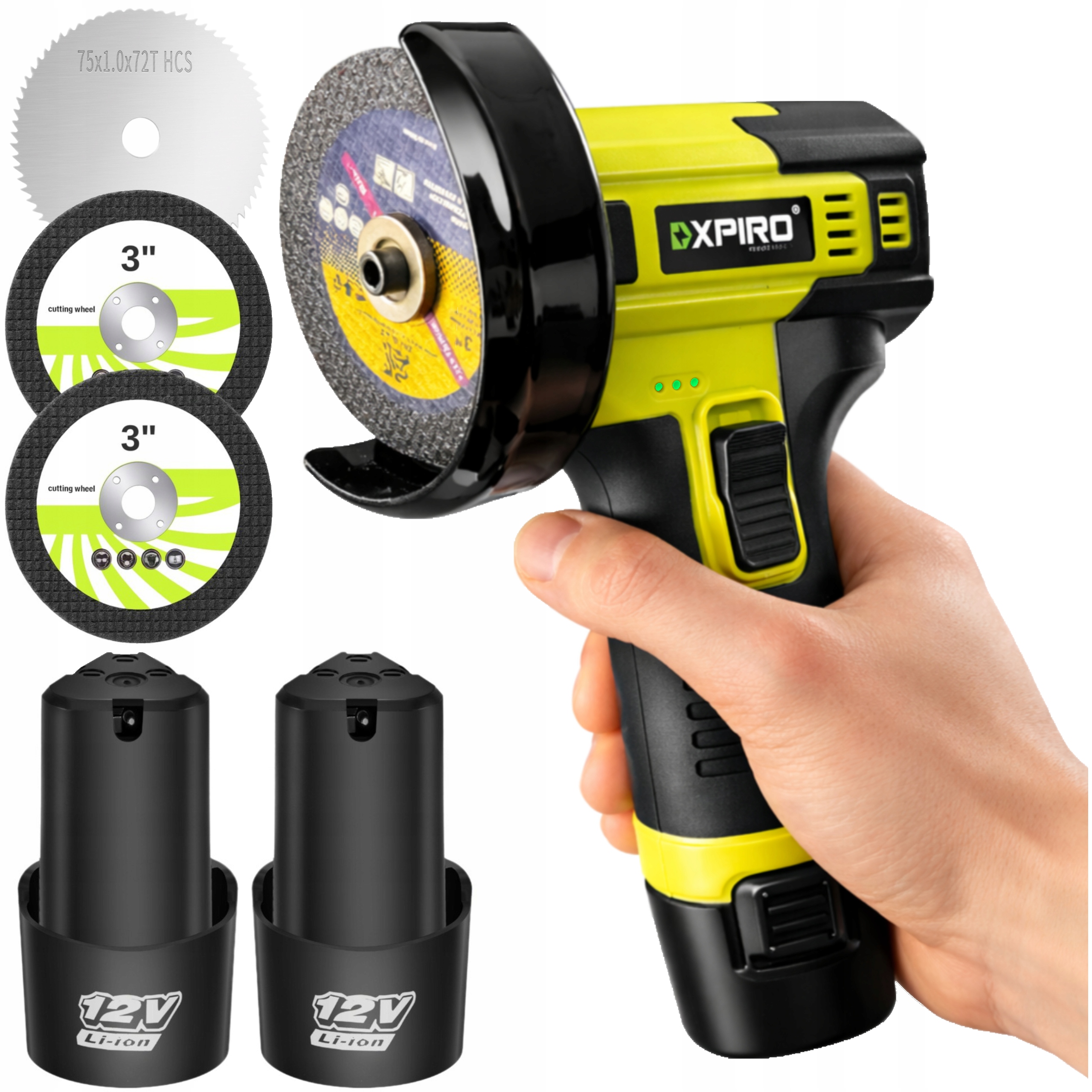 Szlifierka Kątowa Akumulatorowa Szczotkowa Mini Gumówka 2xAKU 3xTARCZA Flex