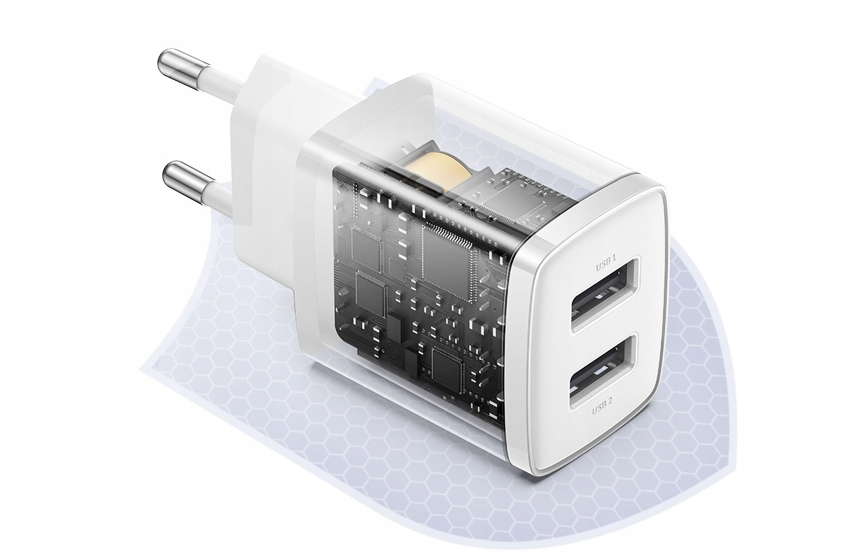 UNIWERSALNA ŁADOWARKA SIECIOWA ZASILACZ BASEUS DO TELEFONU 2.1A 2xUSB 10.5W Marka Baseus