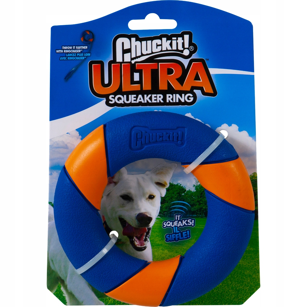 

Chuckit Ultra Squeaker Ring dla psa z piszczałką