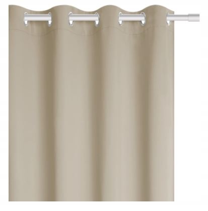 ZASŁONA GOTOWA 140x250 BEŻ HOLD KÓŁKA