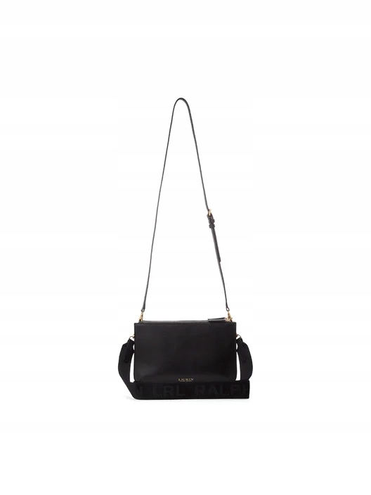 Lauren Ralph Lauren Kabelka 431920066001 Černá přírodní kůže kabelka přes rameno