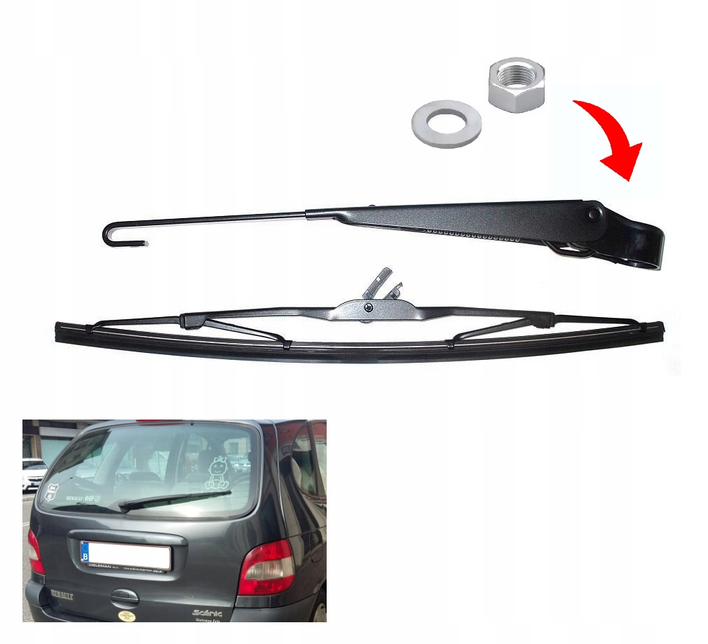 RAMIĘ + WYCIERACZKA NA TYŁ RENAULT SCENIC I 96-03