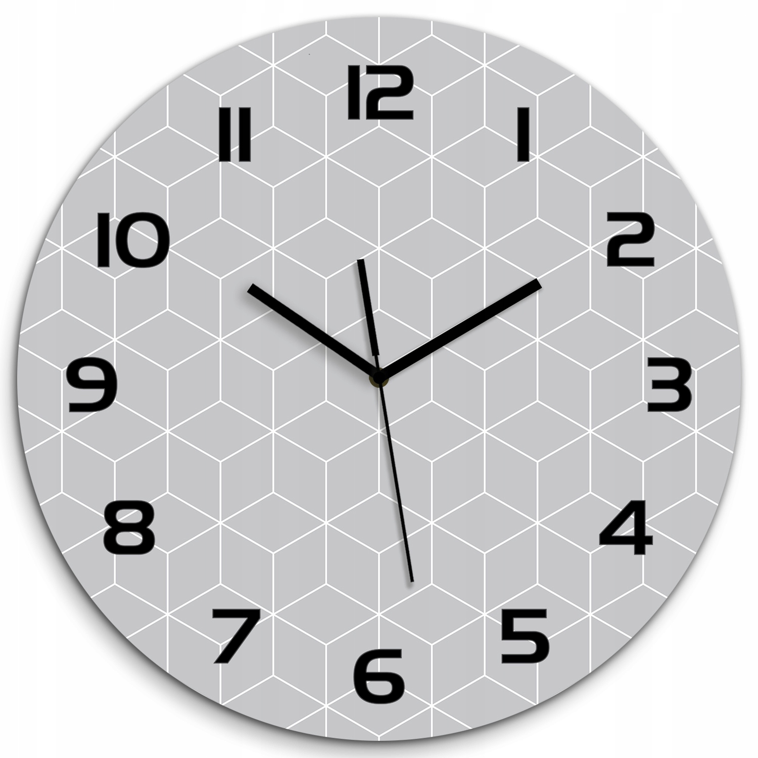 

Duży szklany zegar ścienny Geometryczne tło fi 60