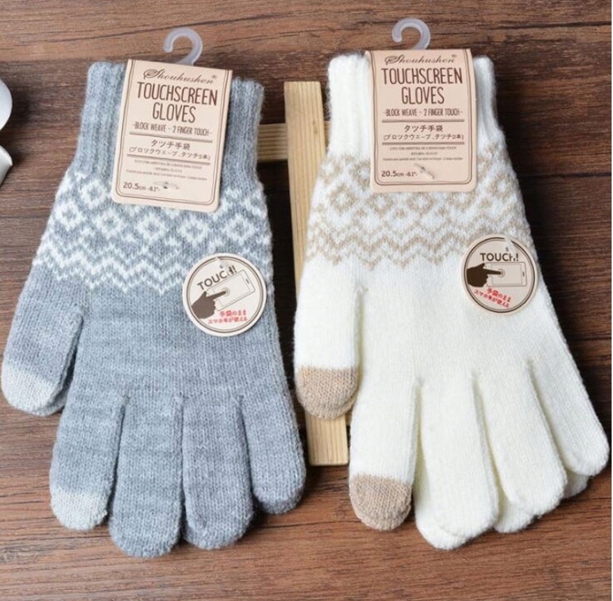 RĘKAWICZKI OCIEPLANE ZIMOWE TELEFON DOTYKOWE SZARY Materiał dominujący syntetyk