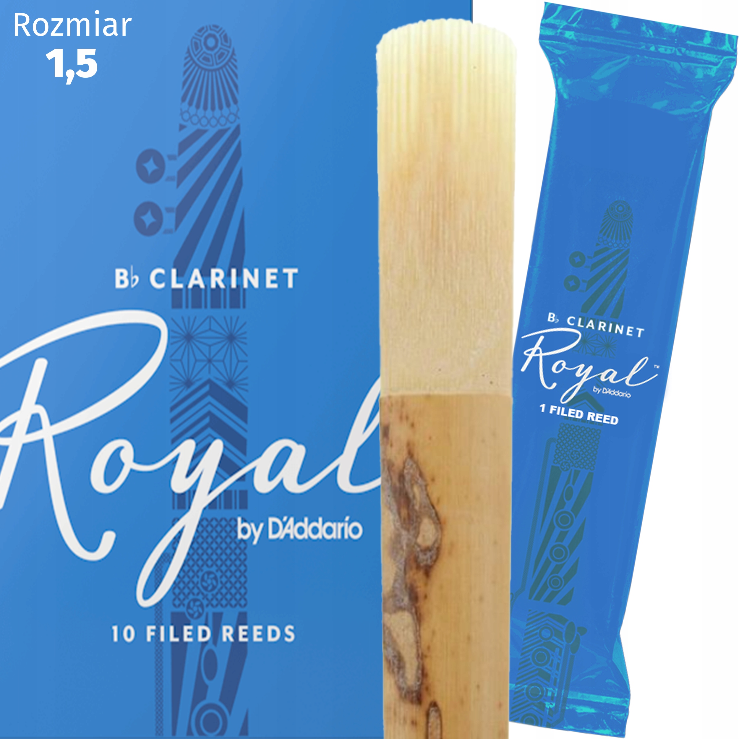 Stroik klarnet Bb 1,5 Rico ROYAL Daddario RCB1015 1 szt.